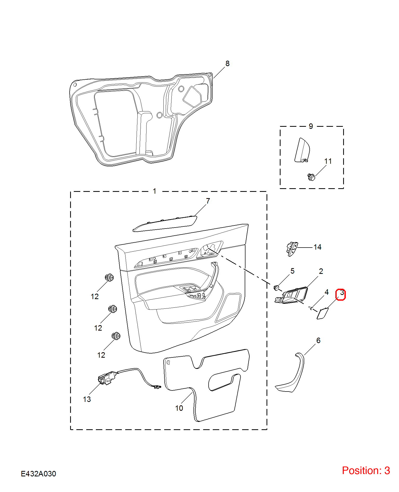 MG Trim cover OEM 10156721PXD FOR MG RX5 MG6 10156721PXD-MG_OEM