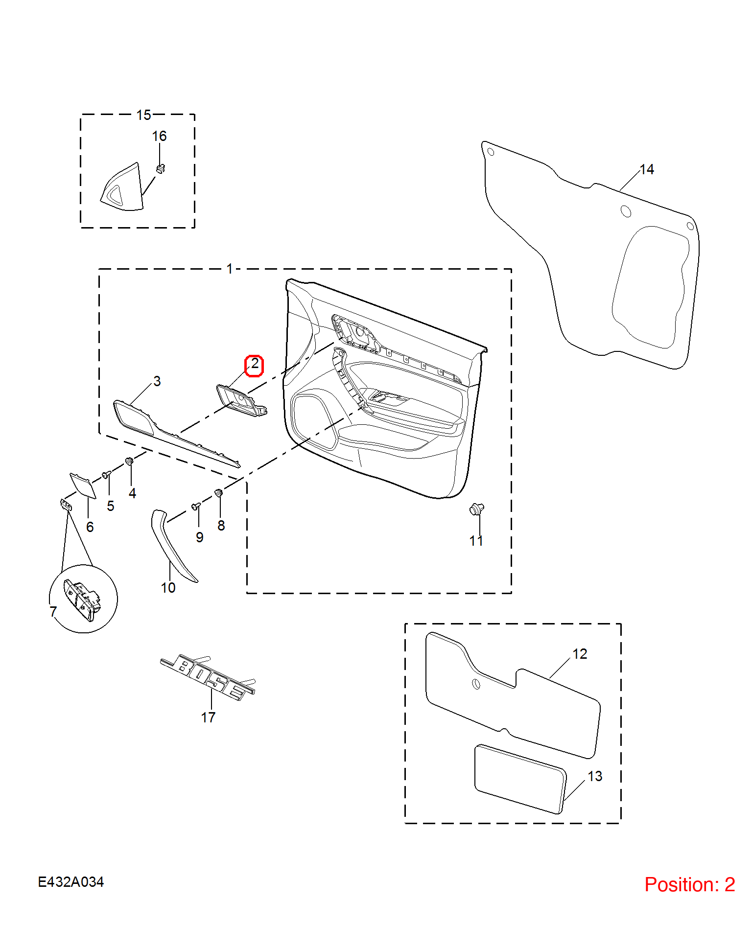 MG Door handle OEM 10156751 FOR RX5 MG6 10156751-MG_OEM