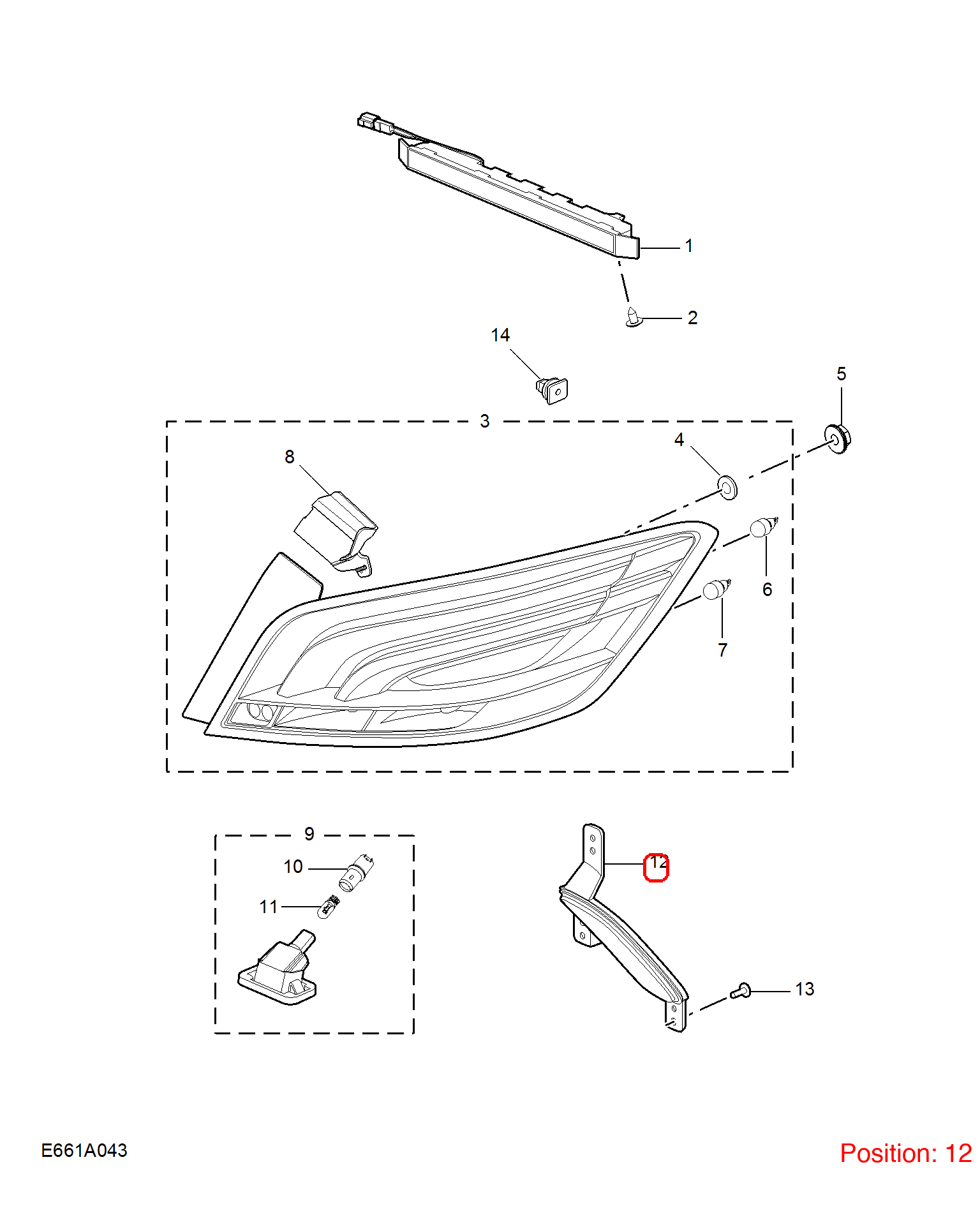 MG Bumper reflectors OEM 10156933 FOR MG6 10156933-MG_OEM