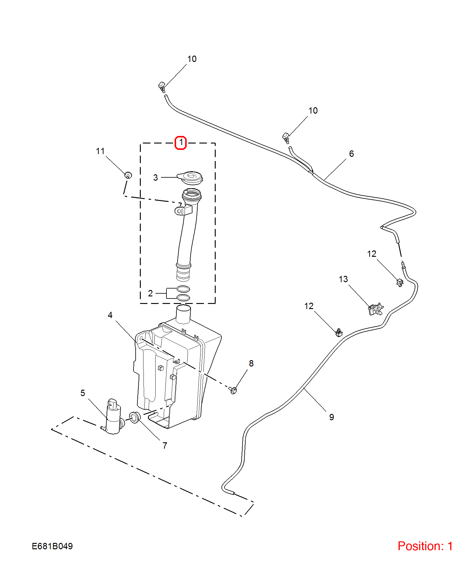 MG Wiper water pipe OEM 10157531 FOR MG5 MG MG6 10157531-MG_OEM