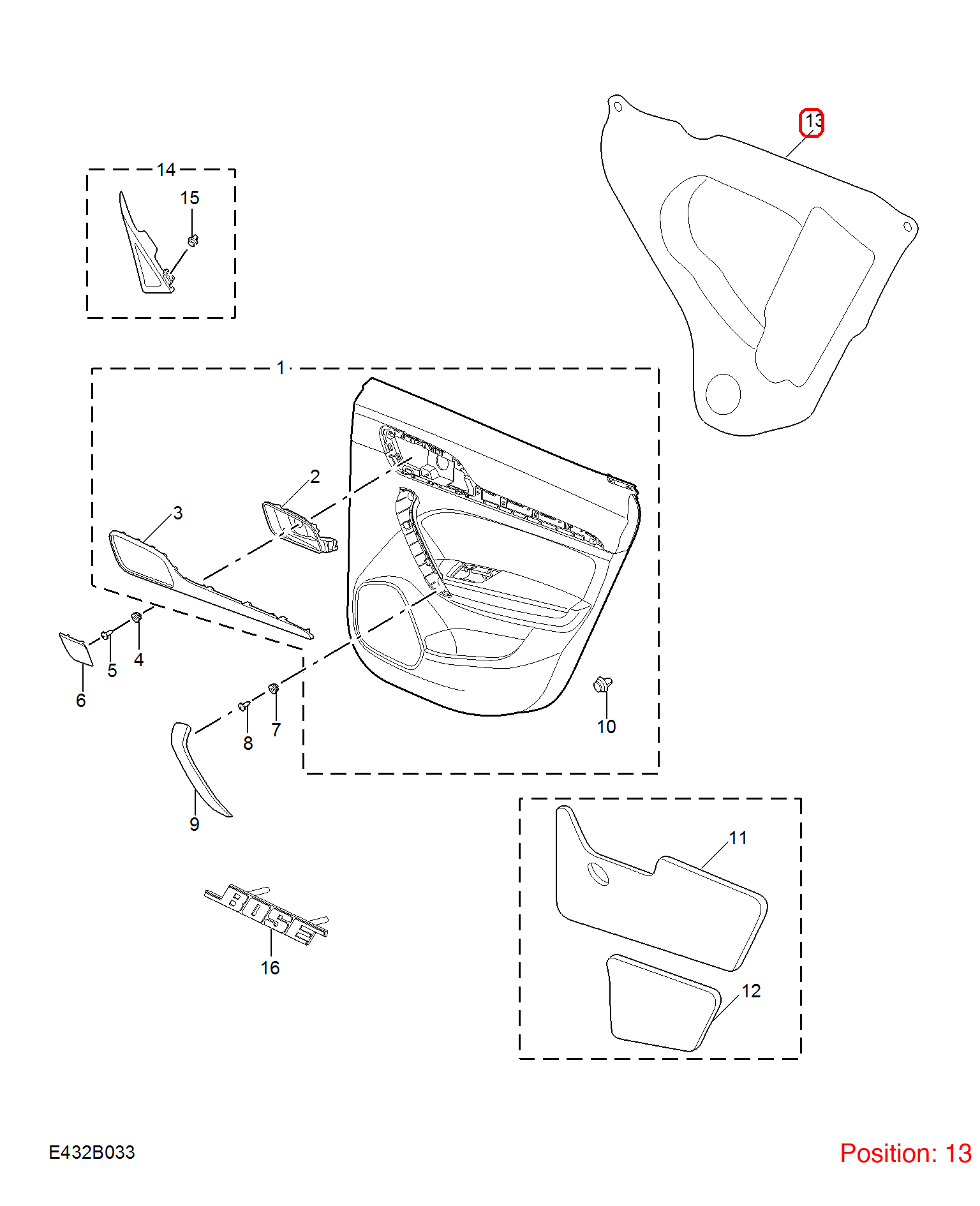 MG Door sound insulation pad OEM 10157821 FOR MG6 10157821-MG_OEM