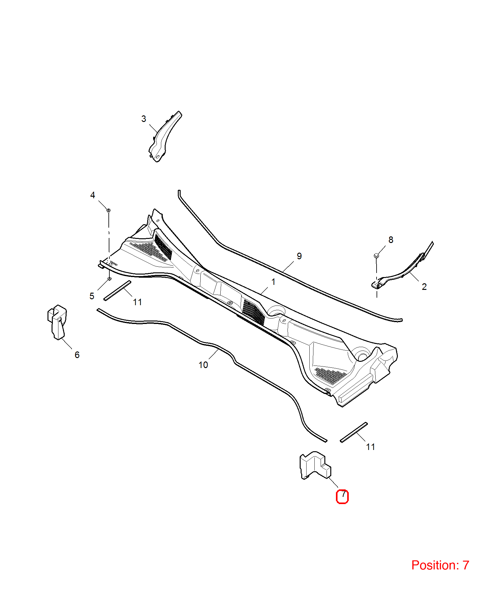 MG Rubber strip OEM 10158535 FOR MG350 10158535-MG_OEM