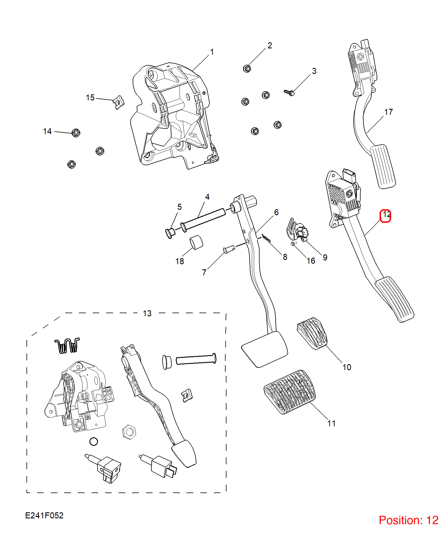 MG Throttle pedal OEM 10159830 FOR MG5 MG MG6 10159830-MG_OEM