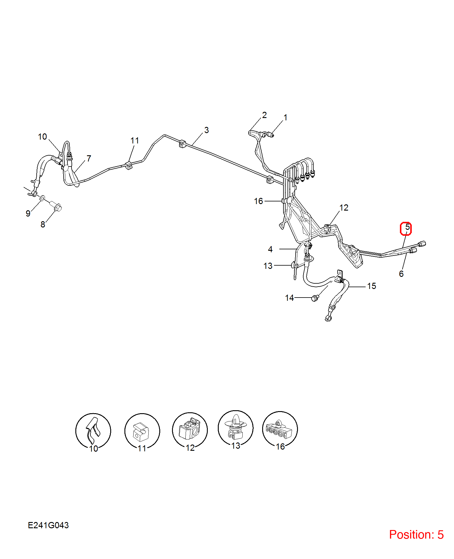 MG Brake fluid pipe OEM 10160533 FOR MG6 10160533-MG_OEM