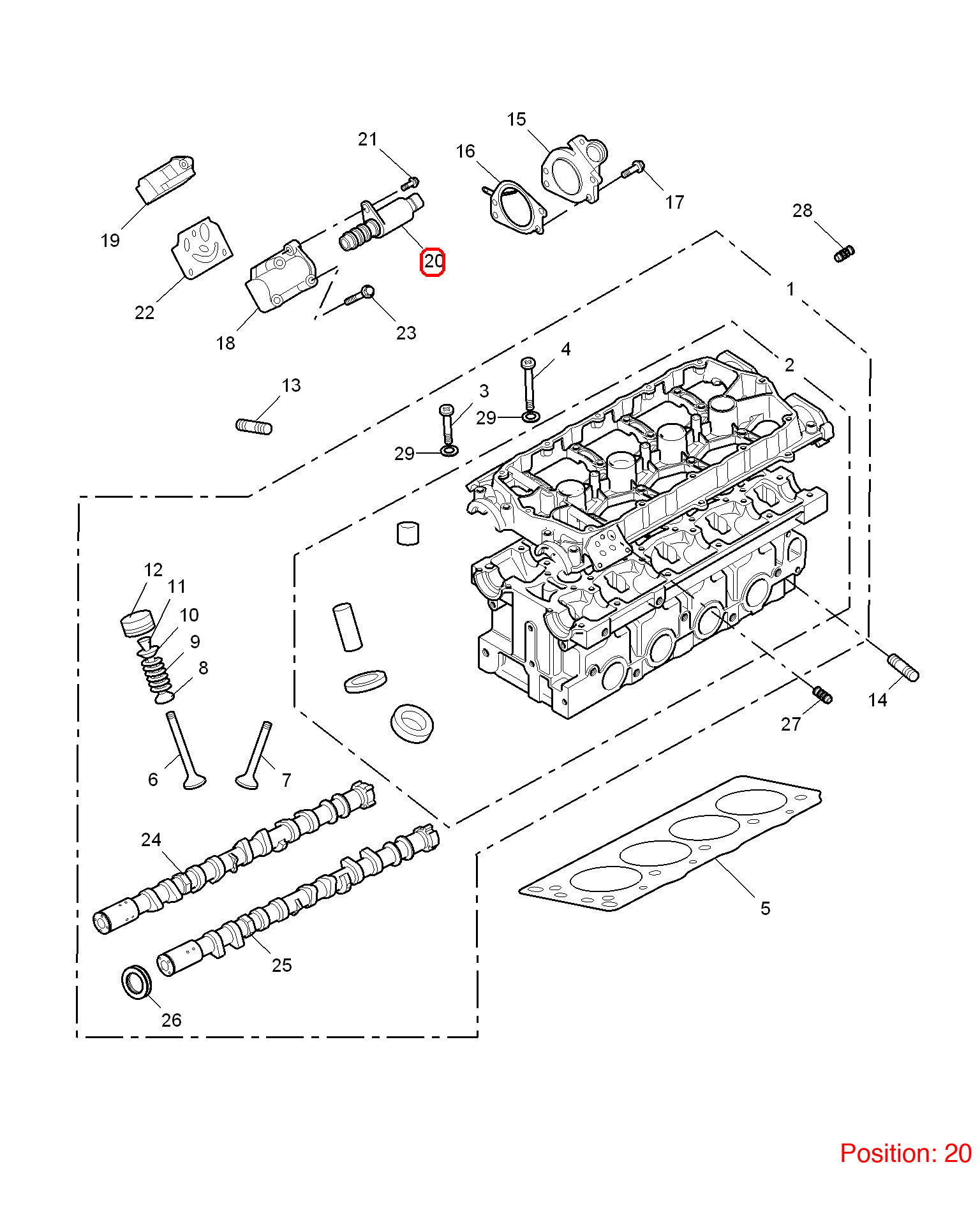 MG Camshaft Adjuster Solenoid Valve OEM 10163261 FOR MG6 10163261-MG_OEM