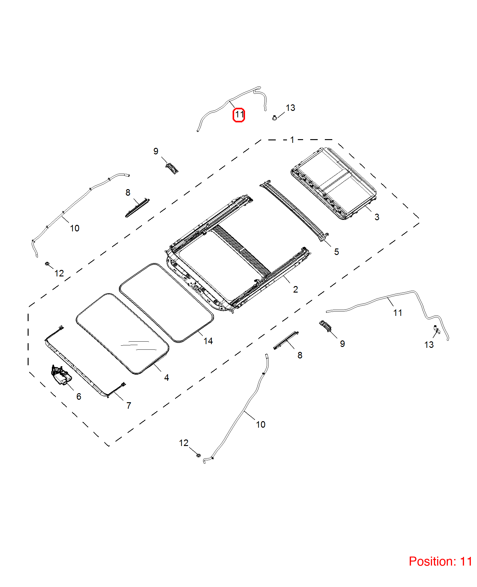 MG Sunroof drain pipe OEM 10164057 10164057-MG_OEM