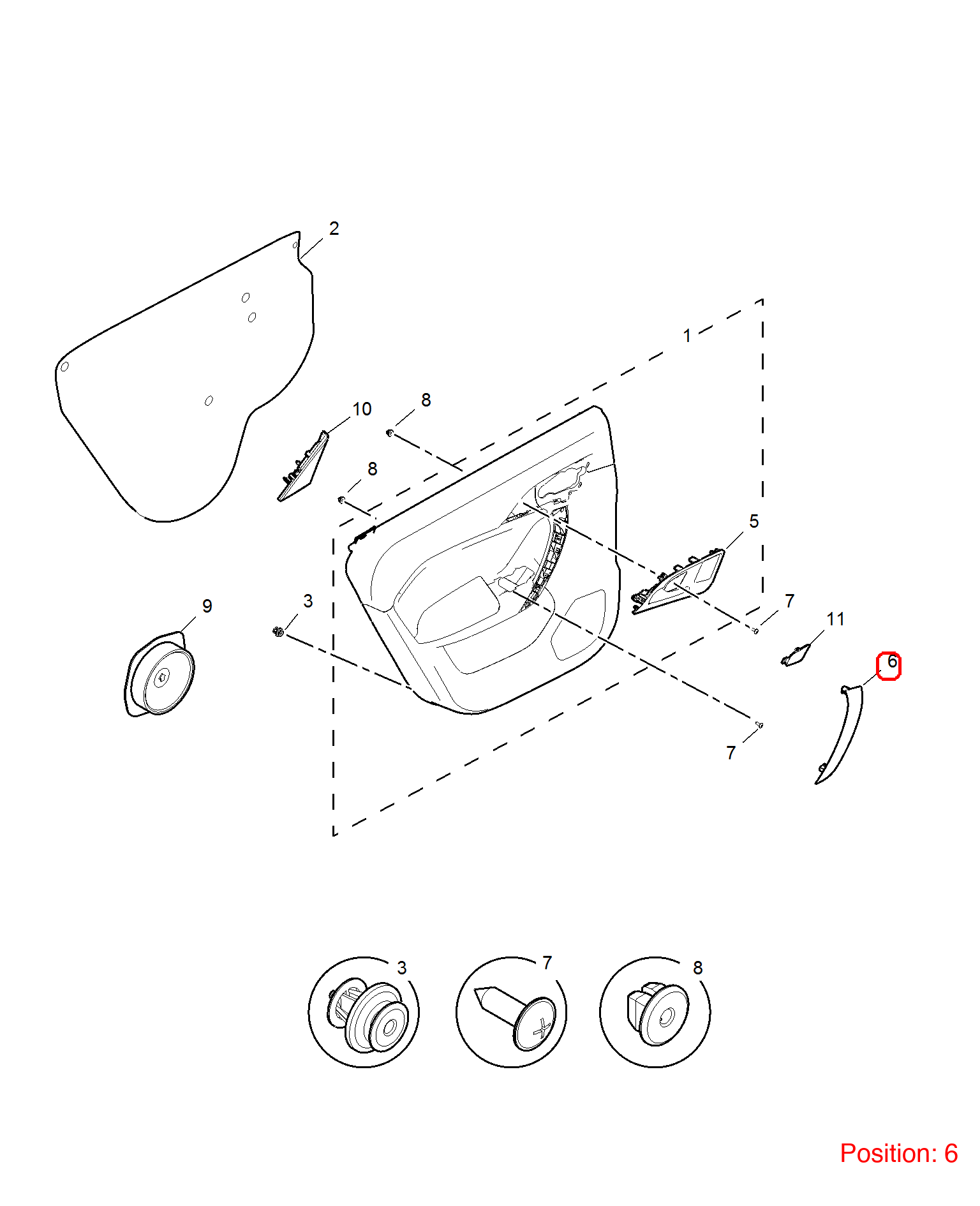 MG Door handle trim OEM 10164264ESC 10164264ESC-MG_OEM