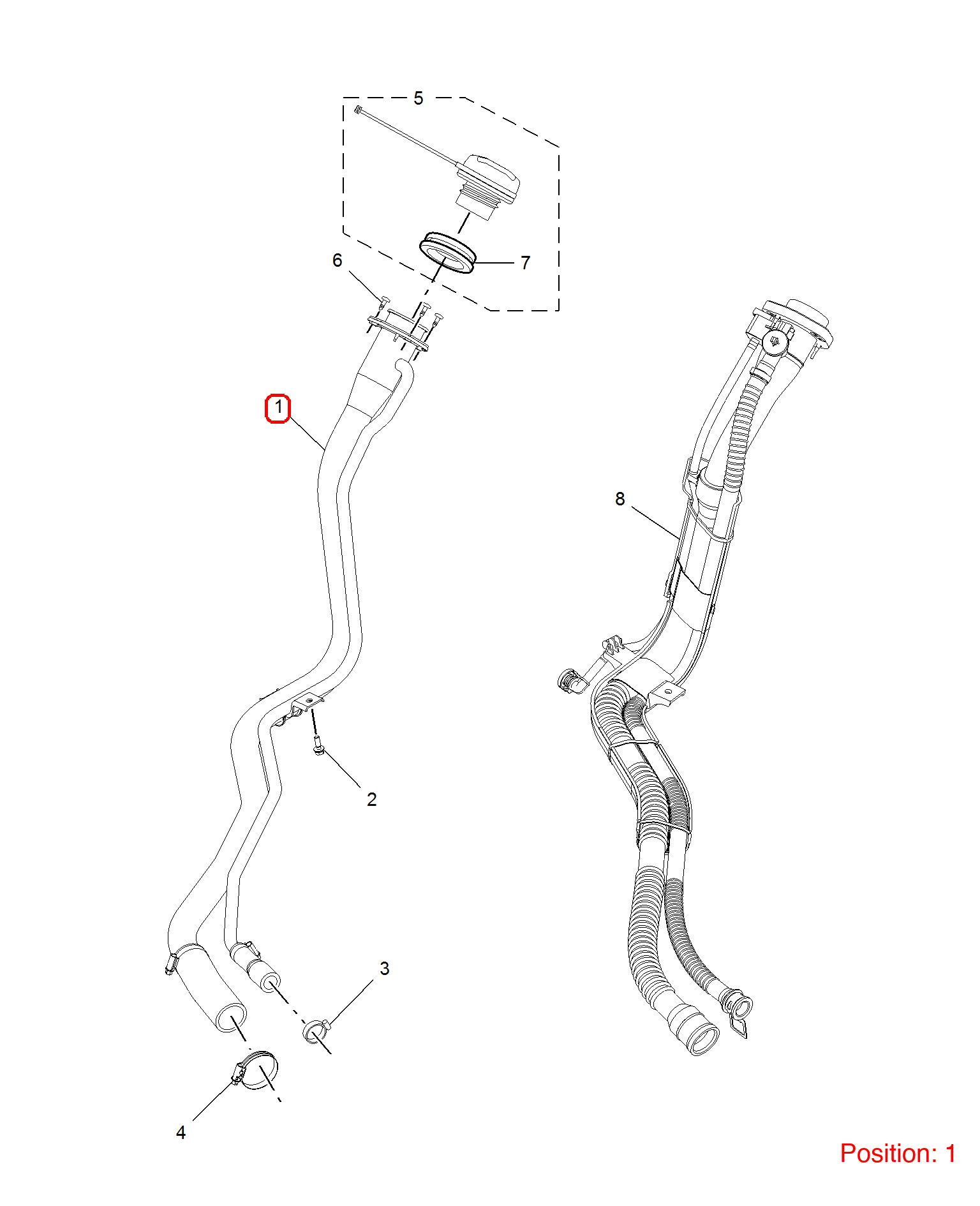 MG Fuel filling pipe OEM 10164300 FOR MG5 10164300-MG_OEM