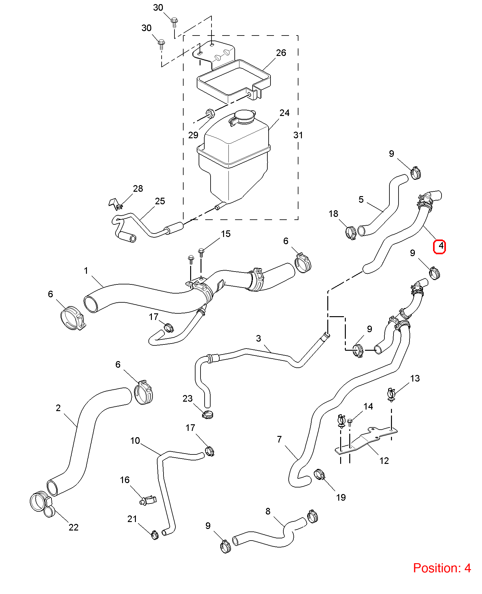 MG Coolant Inlet Hose OEM 10165296 FOR MG350 MG5 10165296-MG_OEM