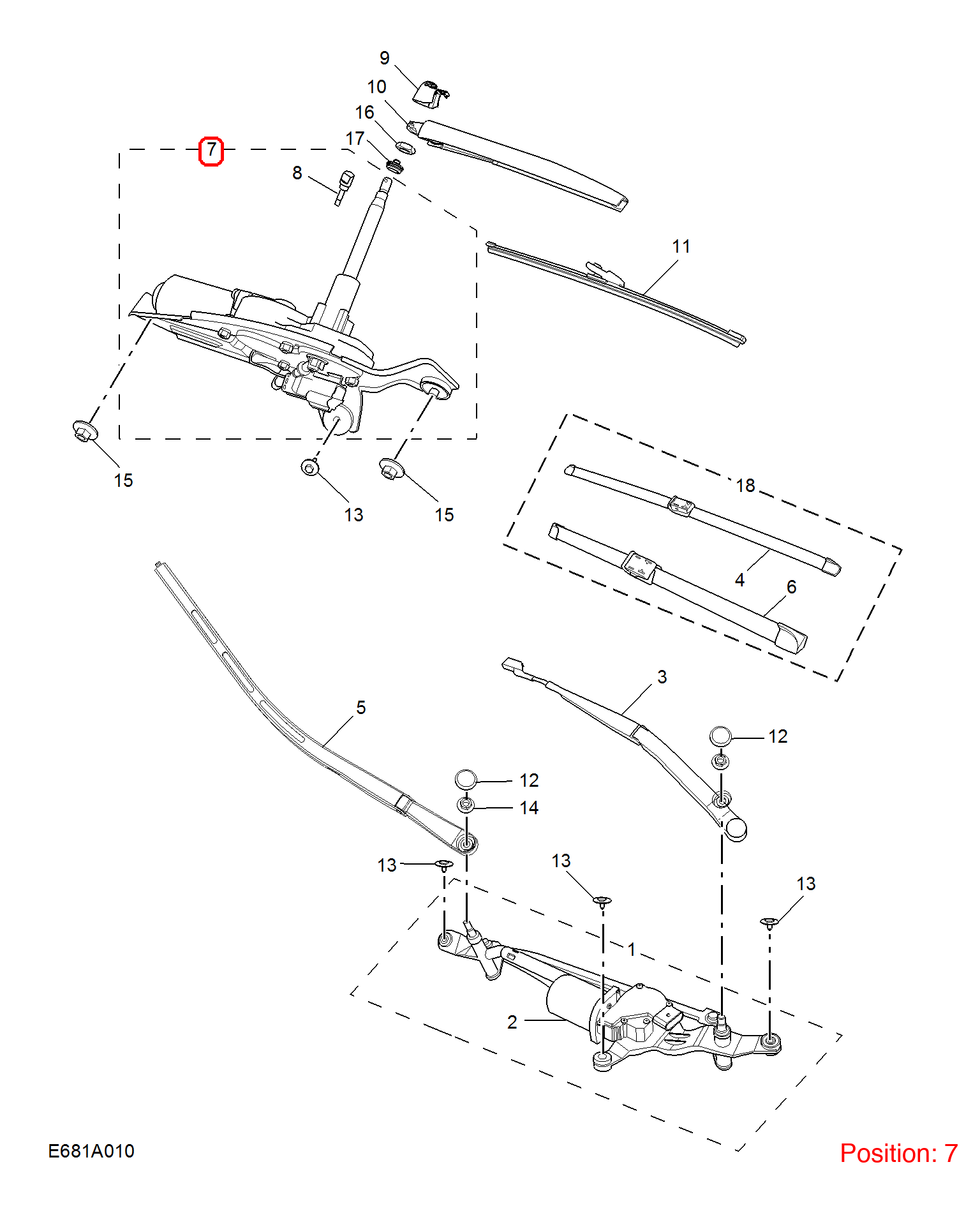 MG Wiper linkage motor OEM 10166656 FOR MG 10166656-MG_OEM