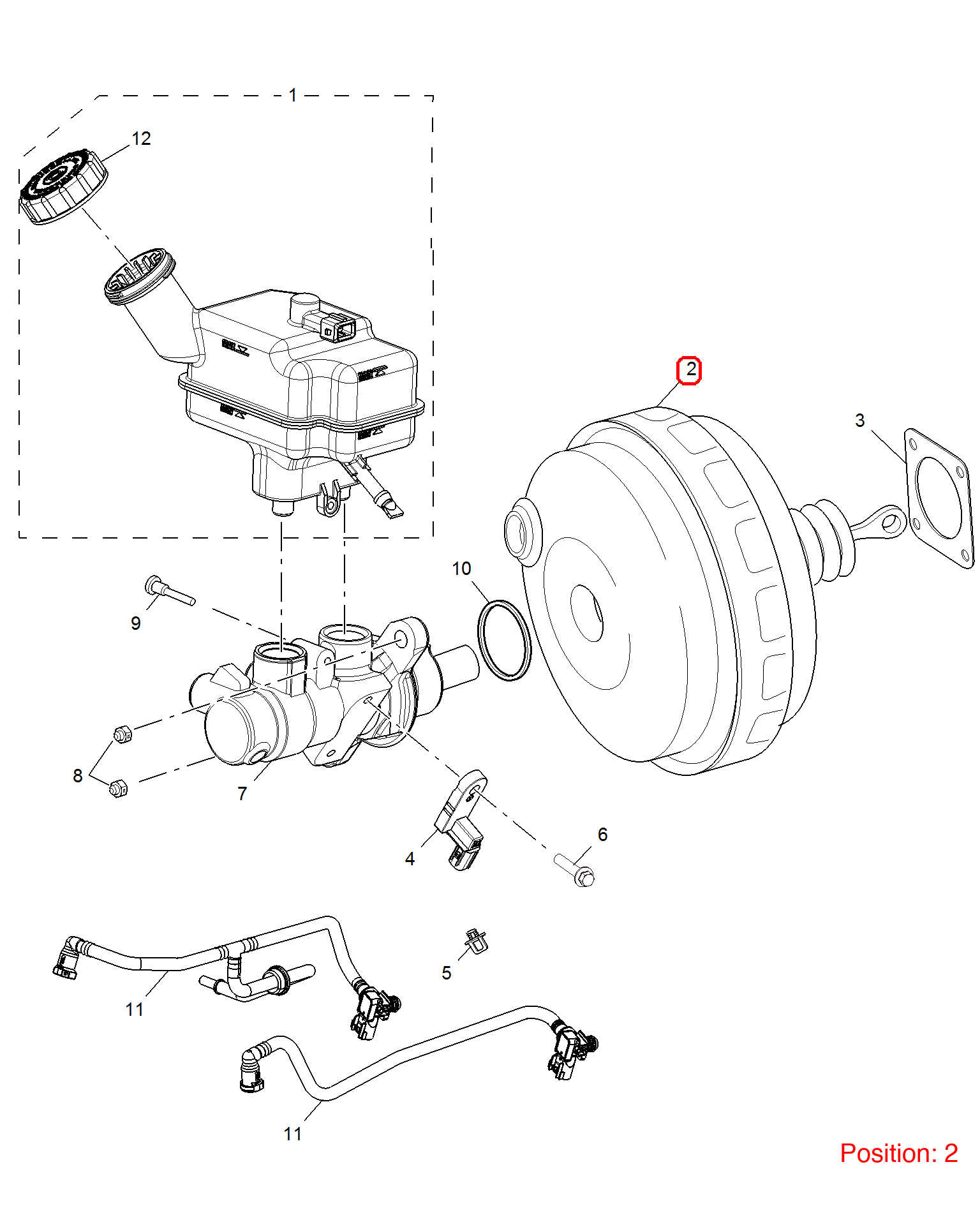 MG Brake booster OEM 10171619 FOR MG RX5 10171619-MG_OEM