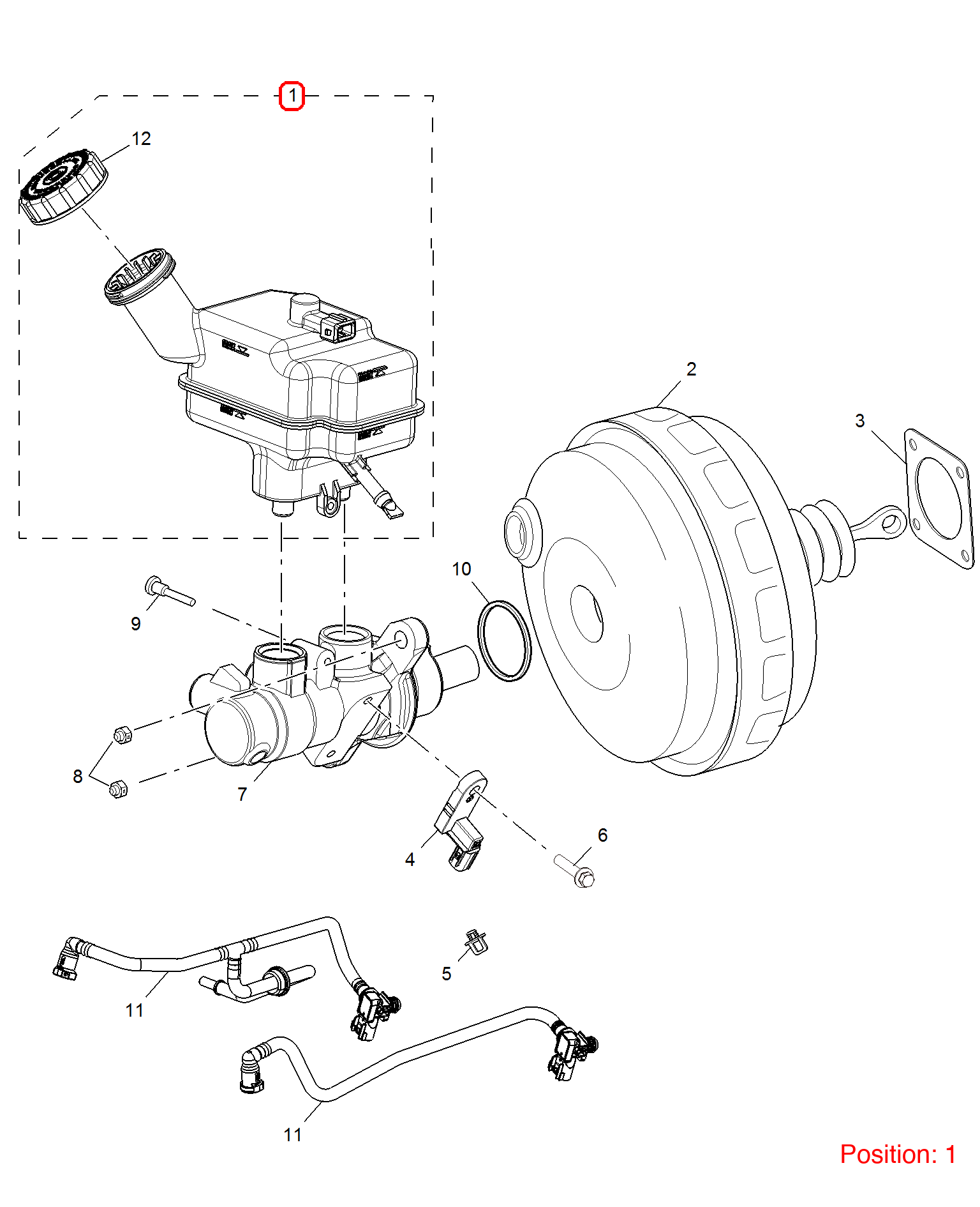 MG Brake fluid reservoir OEM 10171630 FOR MG RX5 10171630-MG_OEM