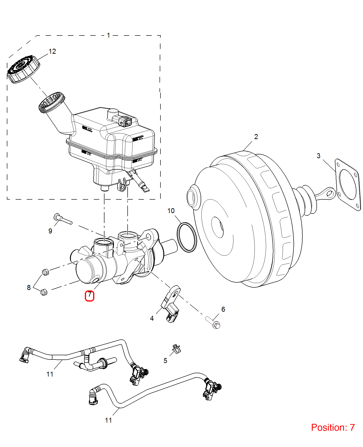MG Brake master cylinder OEM 10171695 FOR MG RX5 10171695-MG_OEM