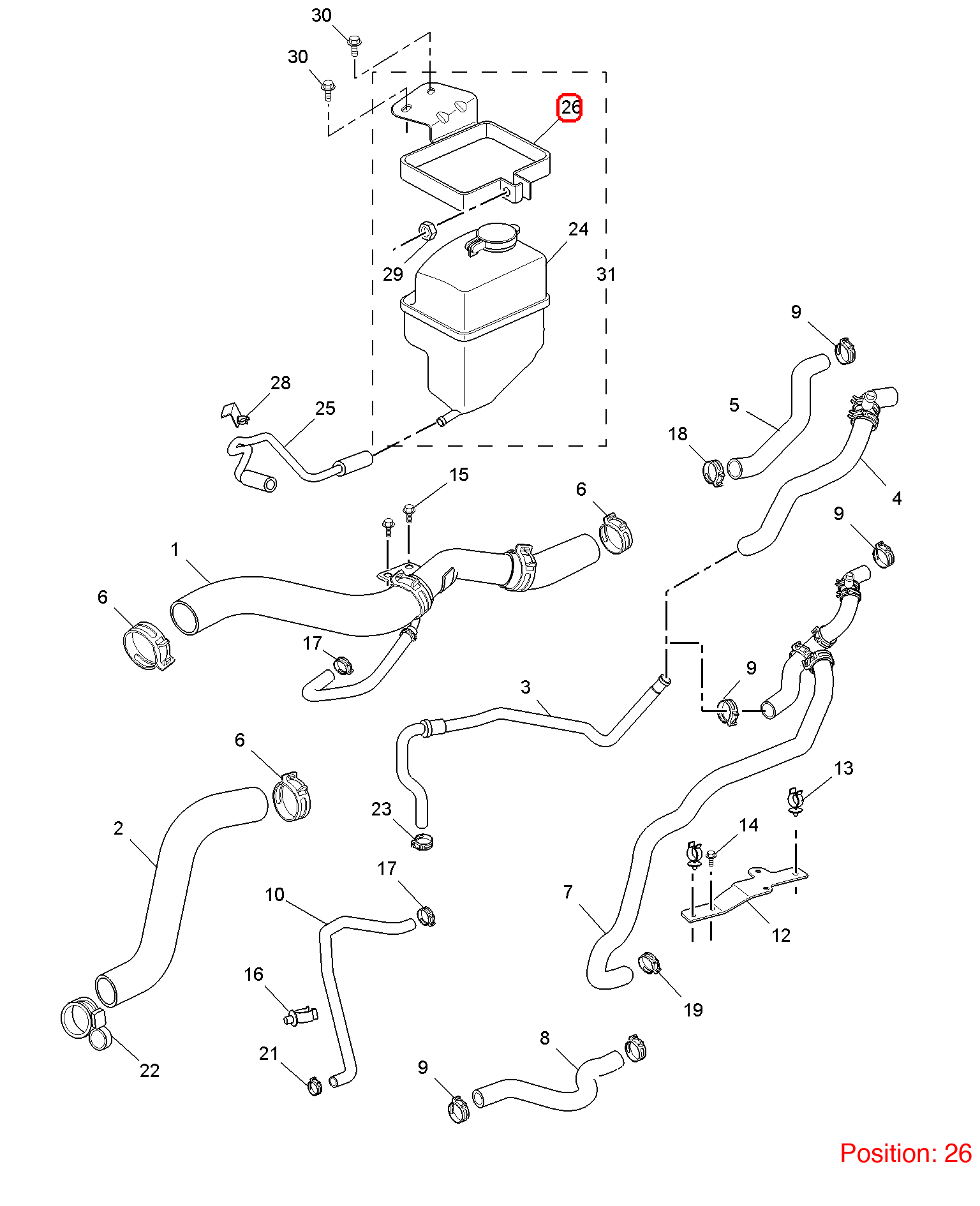 MG Spare water bottle bracket OEM 10171981 FOR MG350 MG5 10171981-MG_OEM