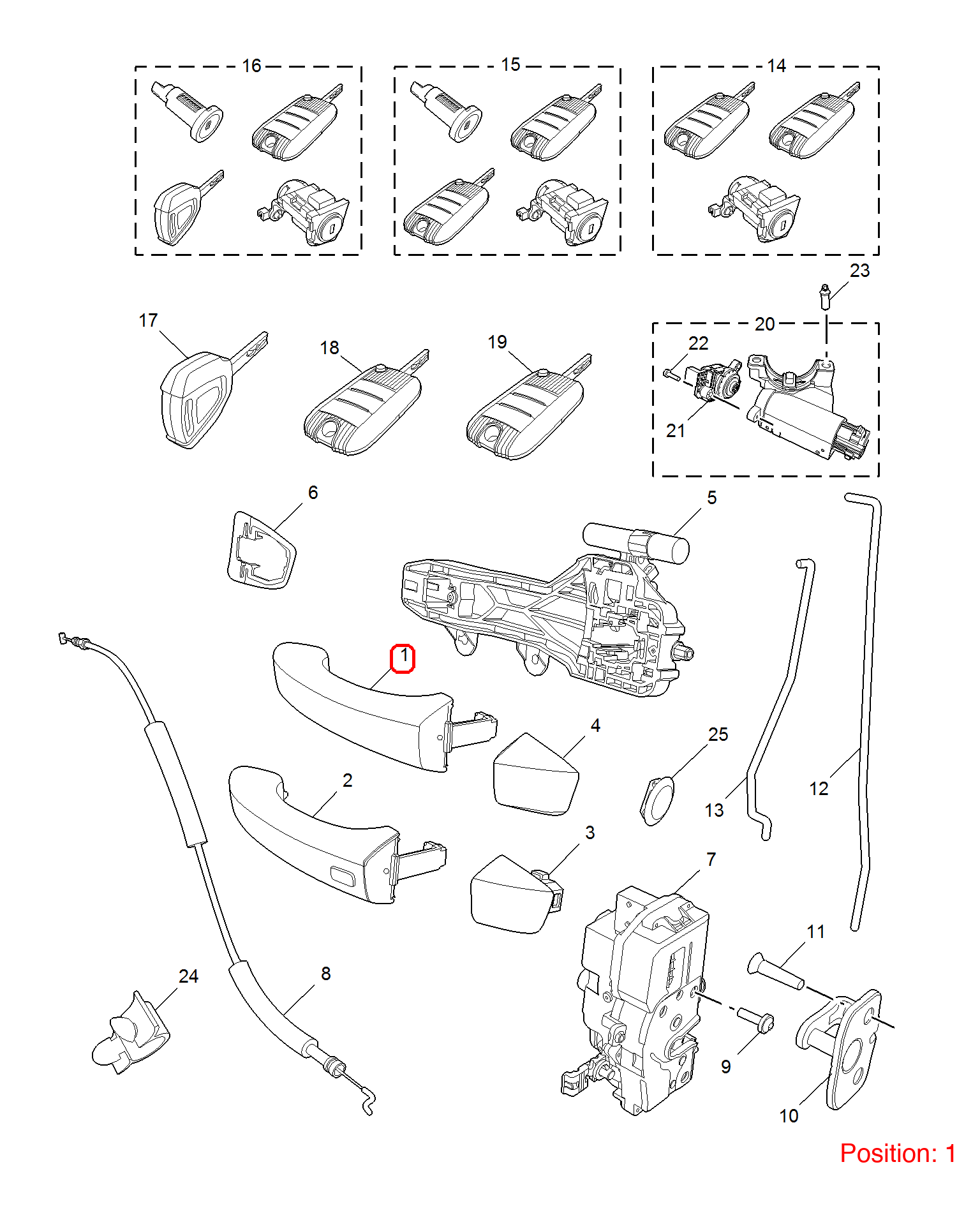 MG Door handle OEM 10172951SPRP FOR MG RX5 MG6 10172951SPRP-MG_OEM