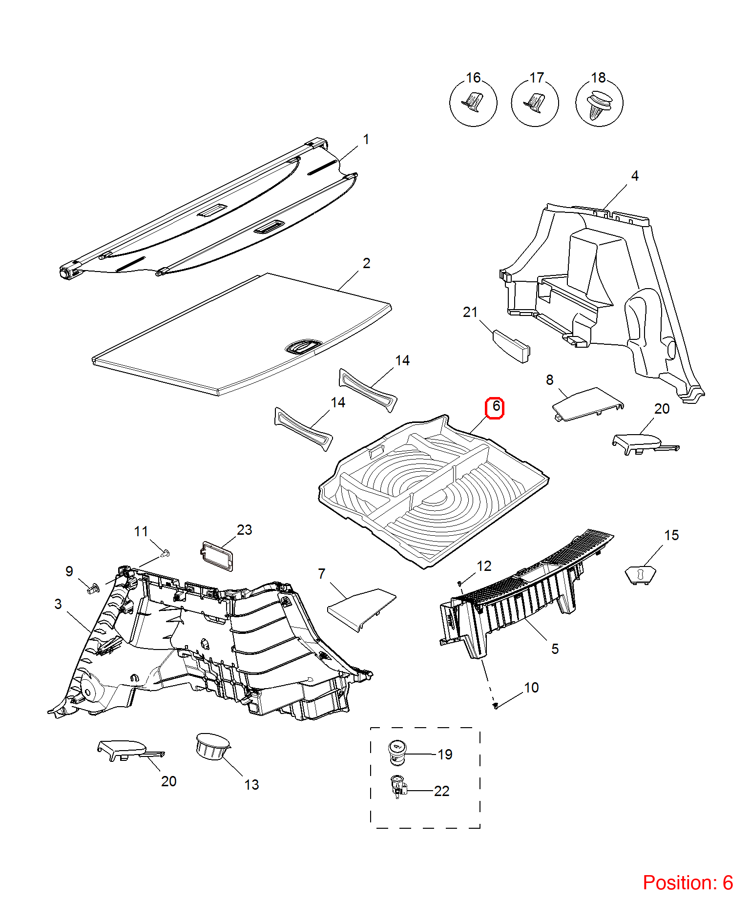 MG Luggage compartment miscellaneous box OEM 10173590ASA FOR MG RX5 10173590ASA-MG_OEM