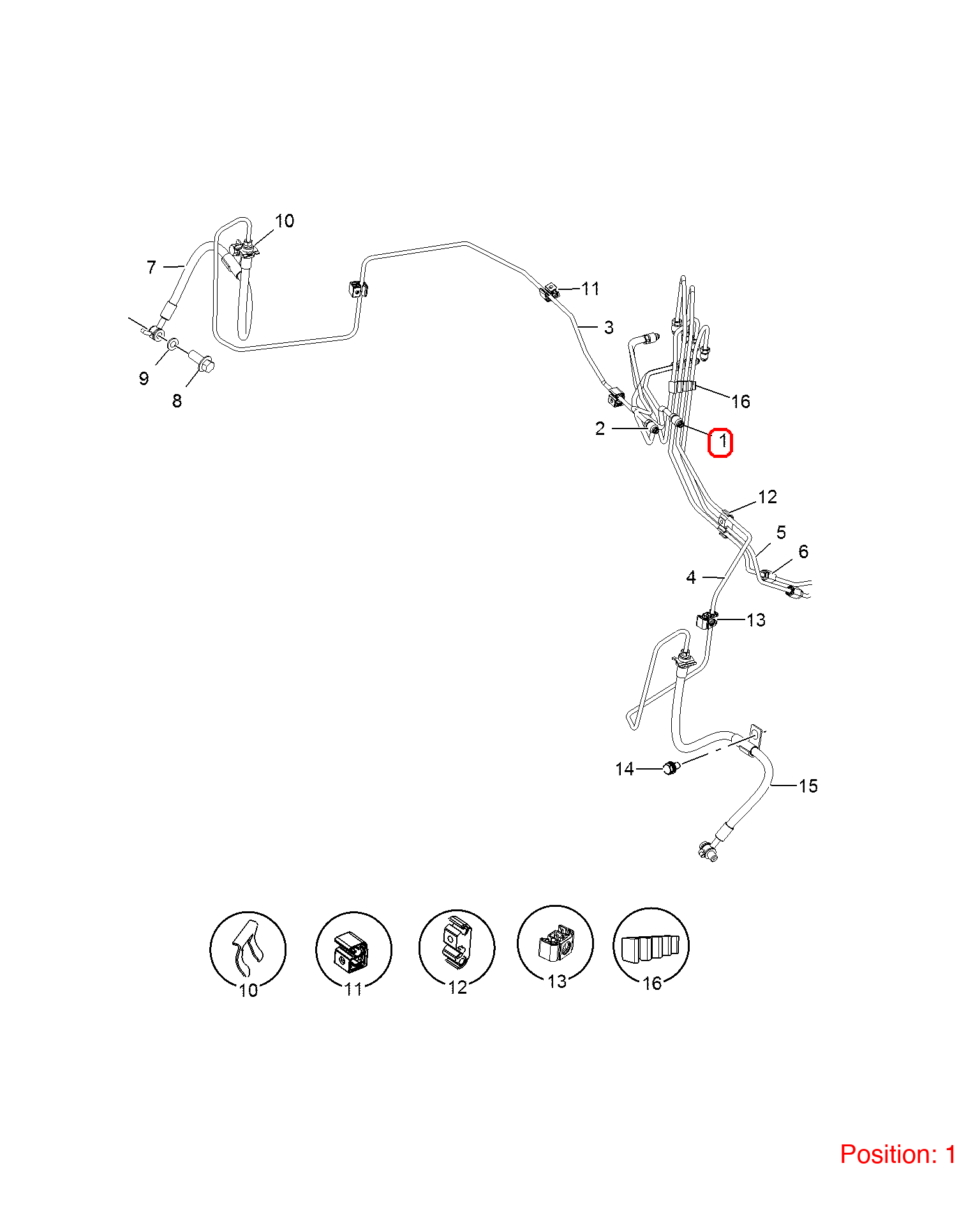 MG Brake fluid pipe OEM 10175511 FOR MG 10175511-MG_OEM