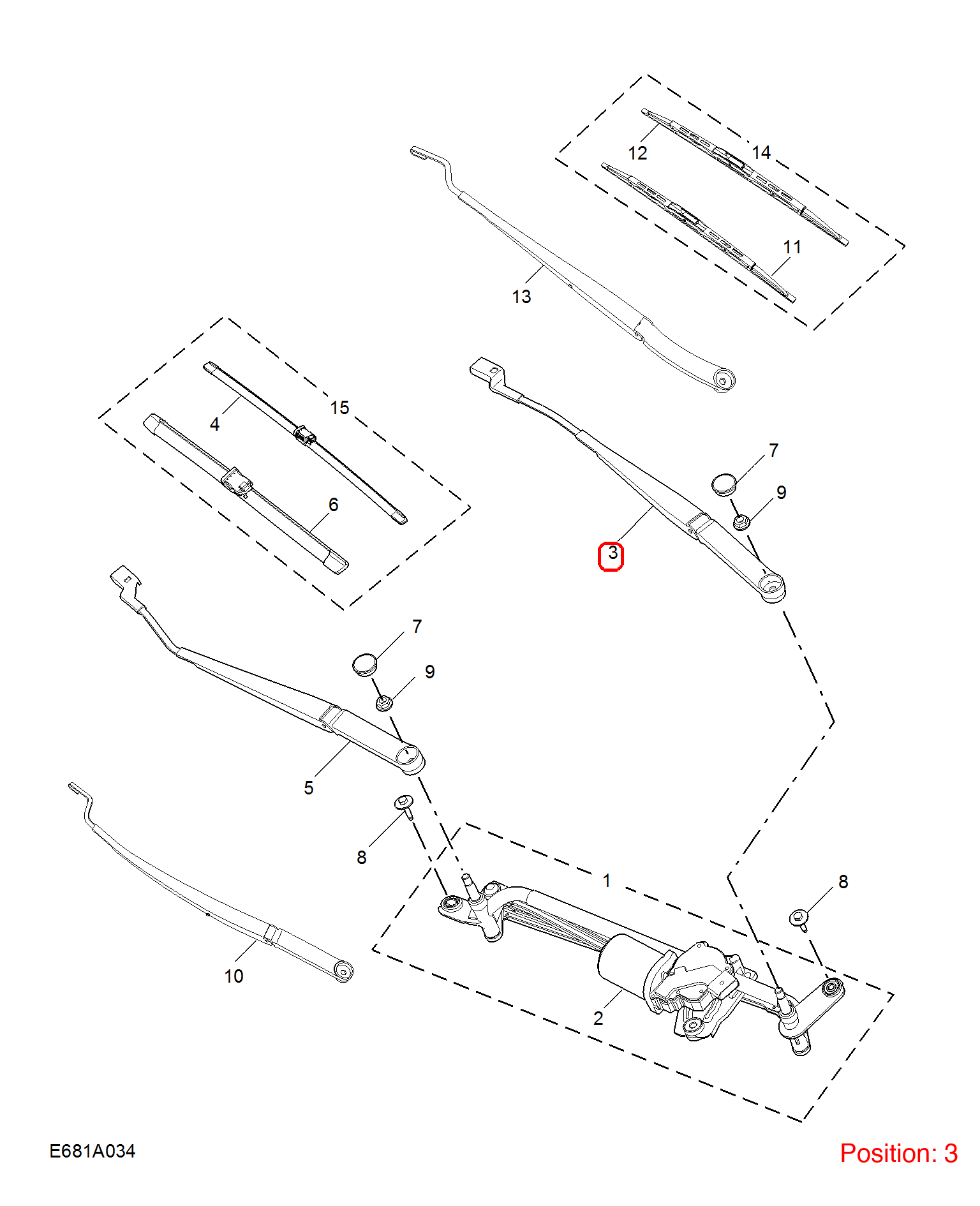 MG Wiper arm OEM 10176603 FOR MG5 10176603-MG_OEM