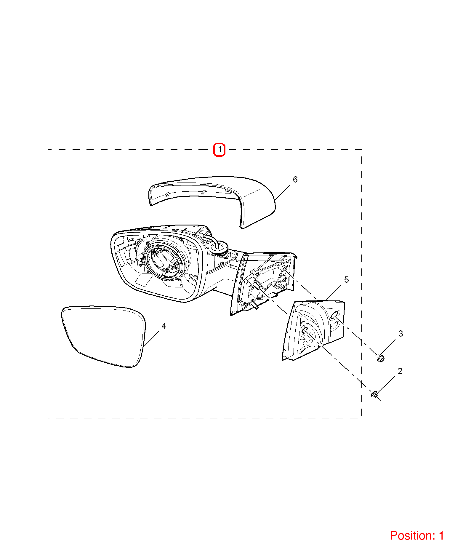 MG Reverse mirror assembly OEM 10177001 FOR MG5 MG350 10177001-MG_OEM