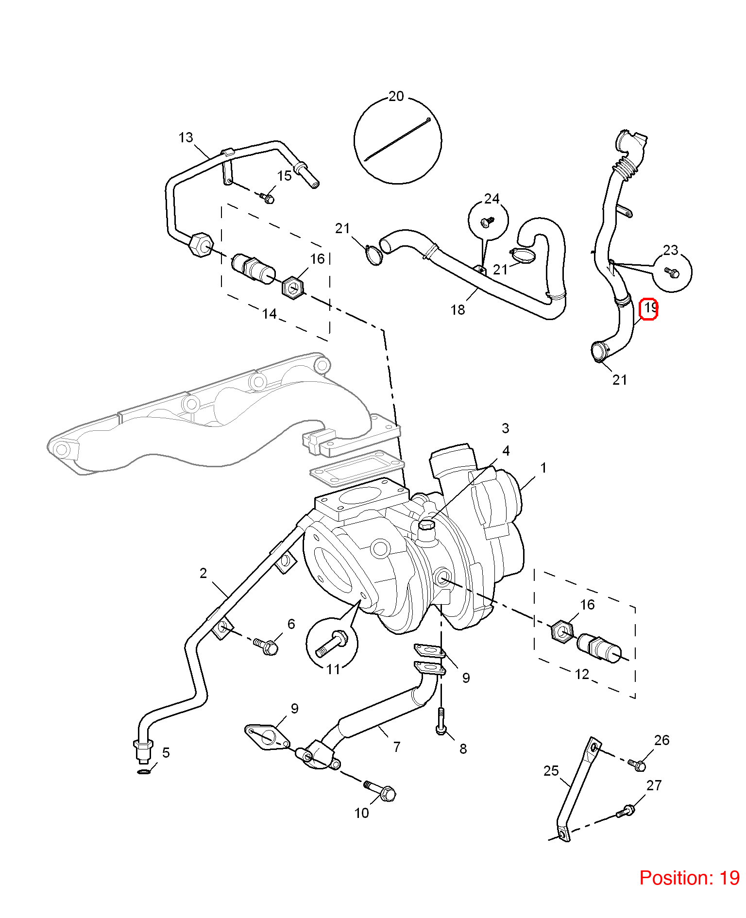 MG Turbocharger pipe OEM 10182201 FOR MG6 MG550 10182201-MG_OEM