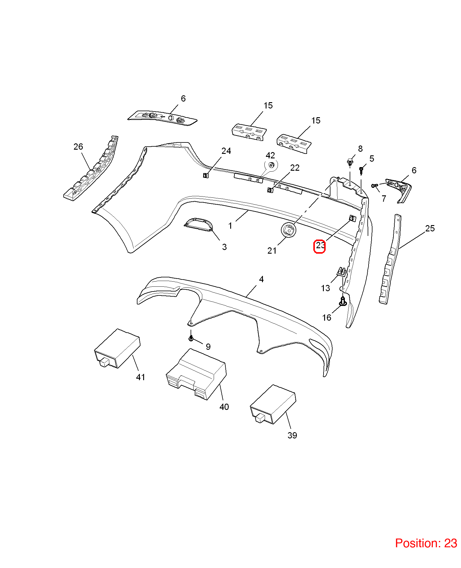 MG Reverse radar bracket OEM 10184117 10184117-MG_OEM