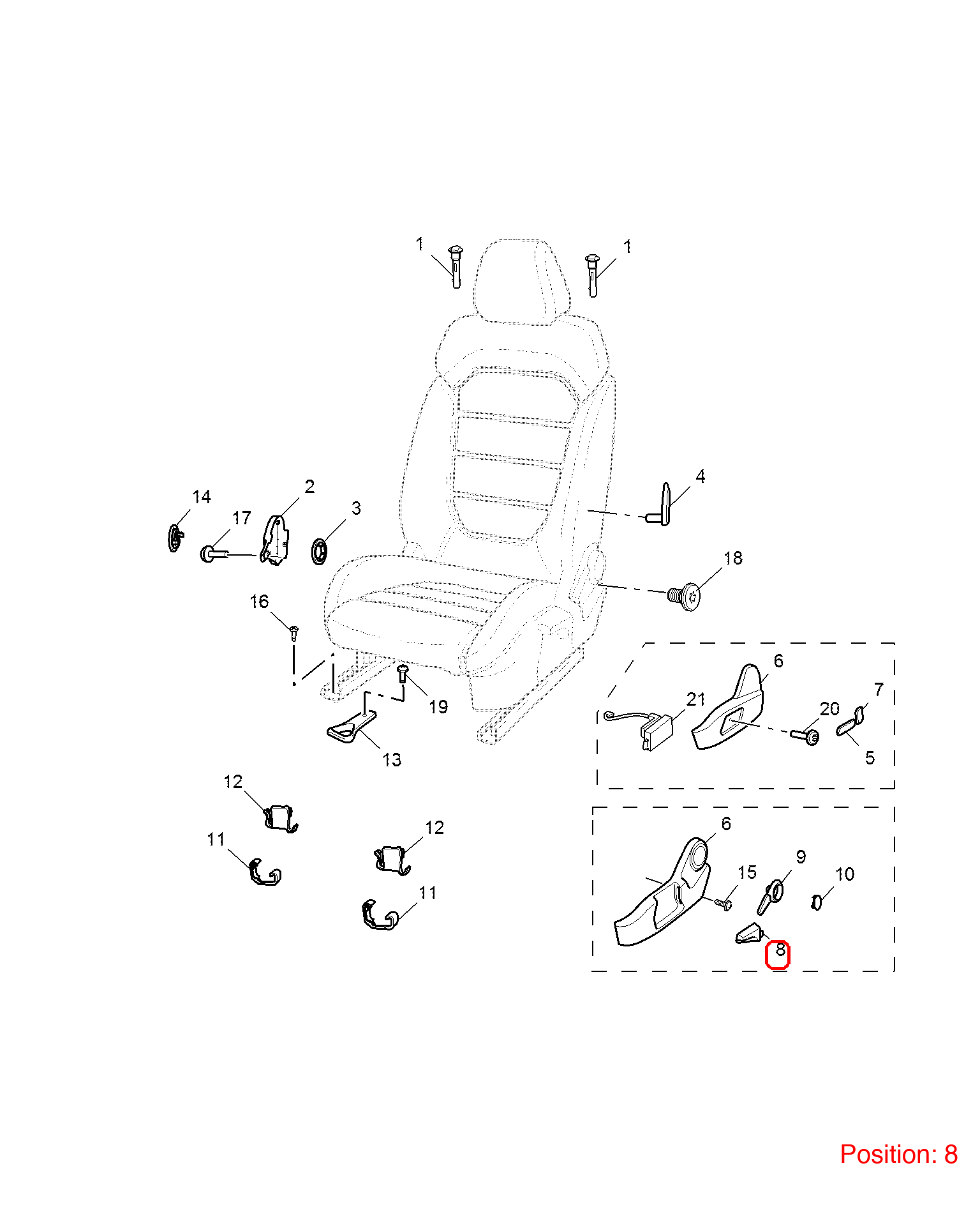 MG Seat adjustment handle OEM 10185662ASA FOR MG 10185662ASA-MG_OEM