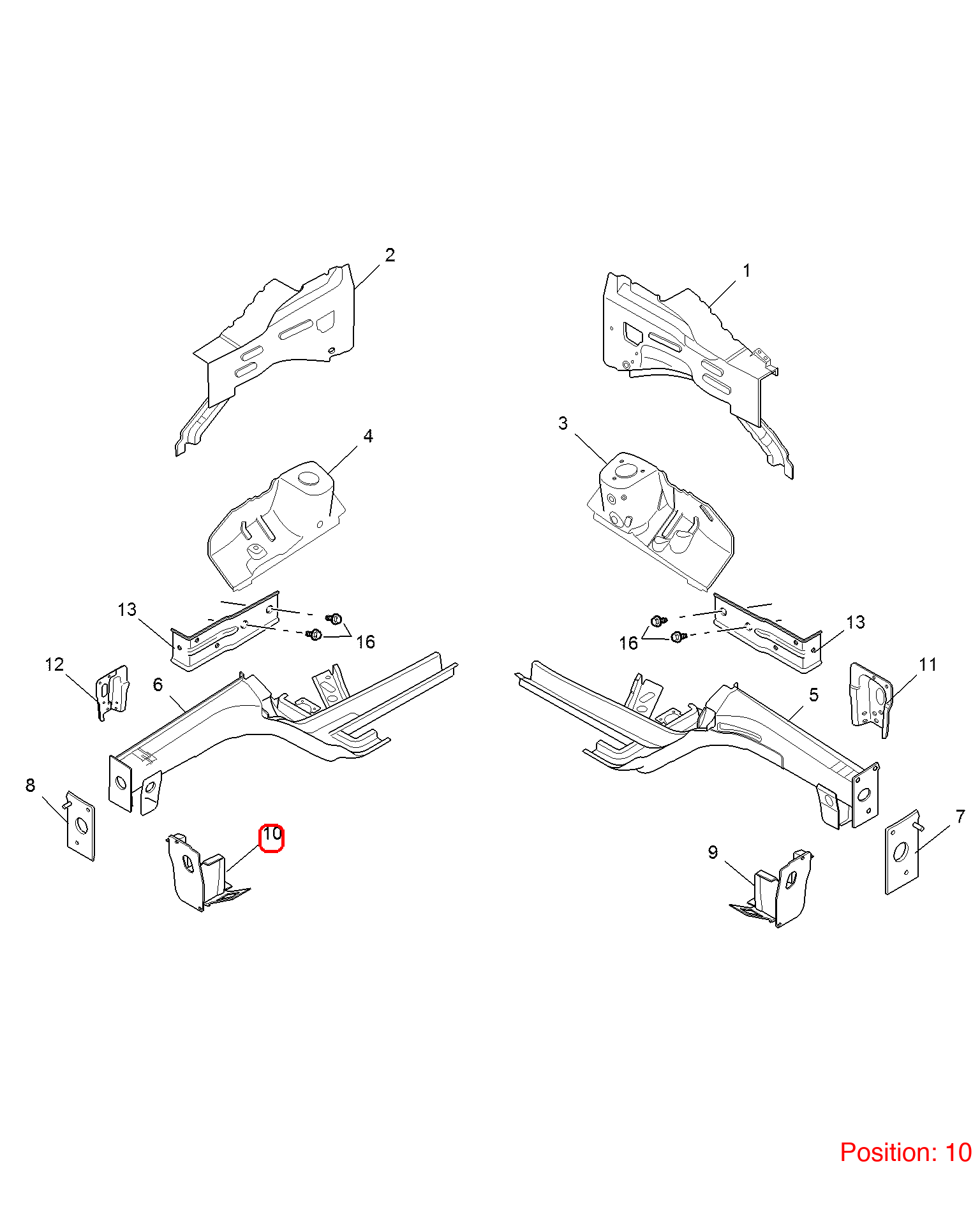 MG Front axle bracket OEM 10185816 FOR MG RX5 10185816-MG_OEM