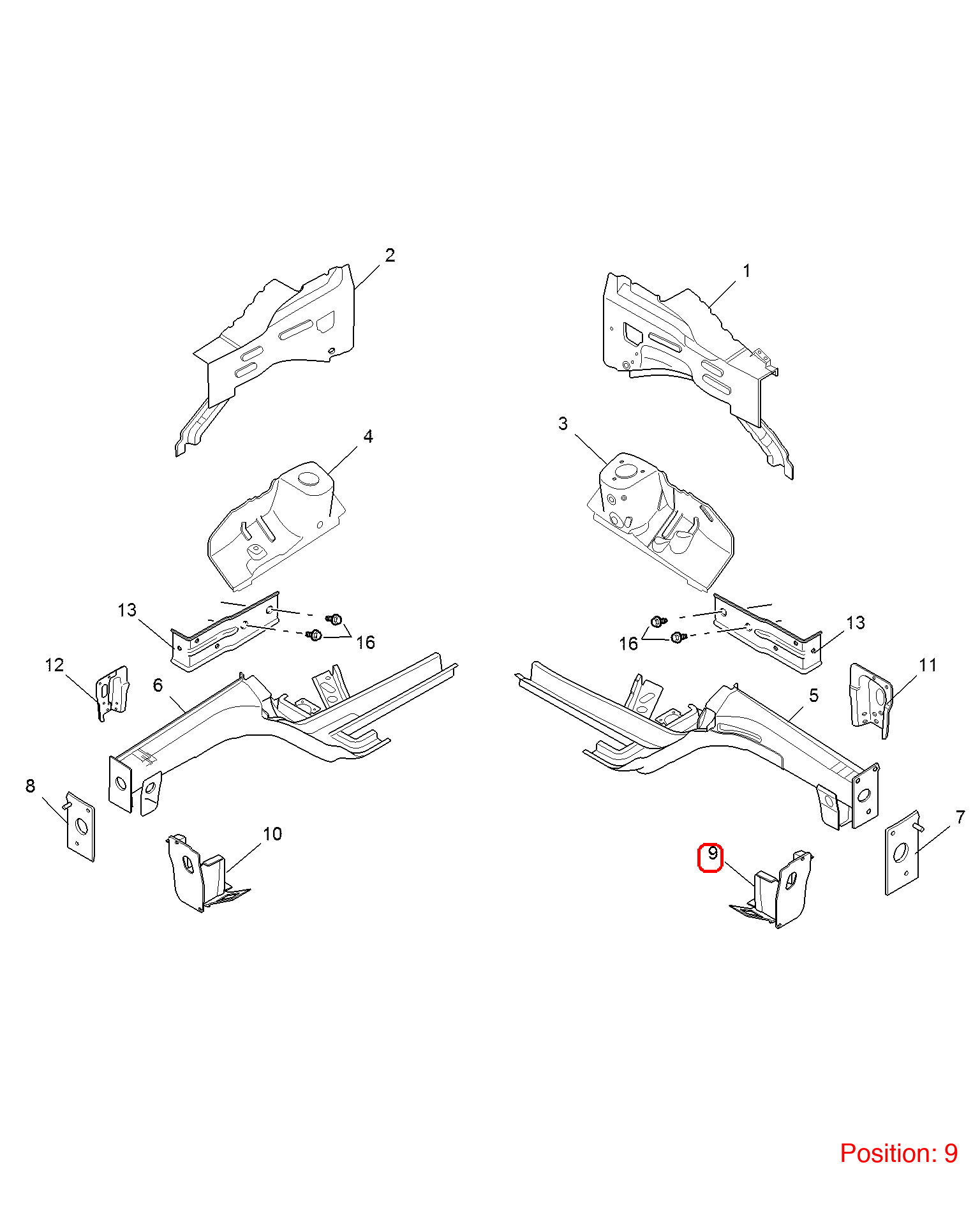 MG Front axle bracket OEM 10185821 FOR MG RX5 10185821-MG_OEM