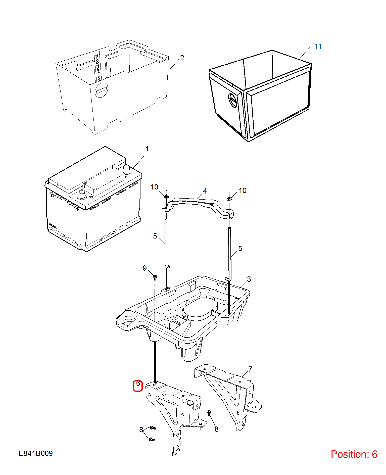 MG Battery bracket OEM 10185834 FOR MG RX5 10185834-MG_OEM