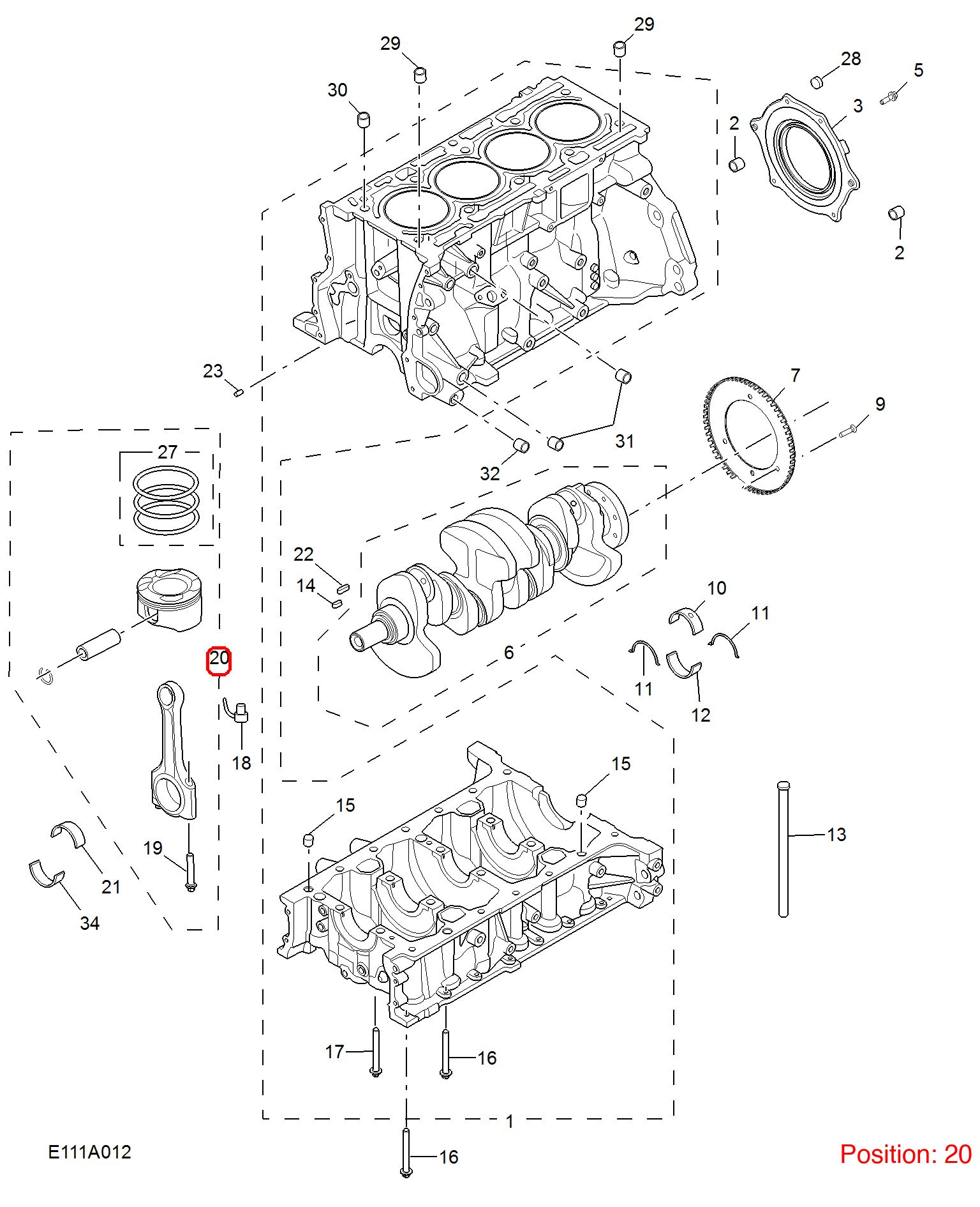 MG Piston OEM 10190667 FOR MG RX5 RX8 10190667-MG_OEM