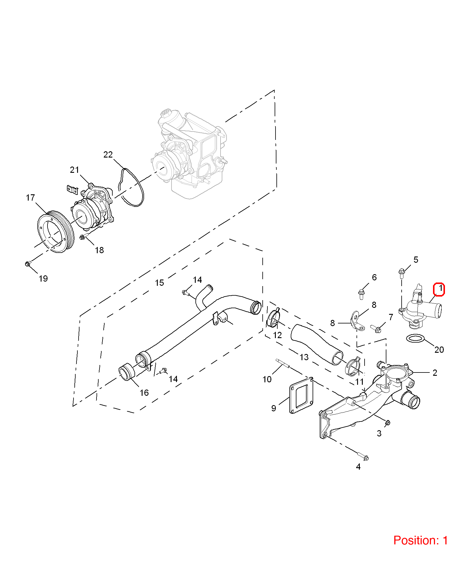 MG Thermostat assembly OEM 10190710 FOR MG RX5 10190710-MG_OEM