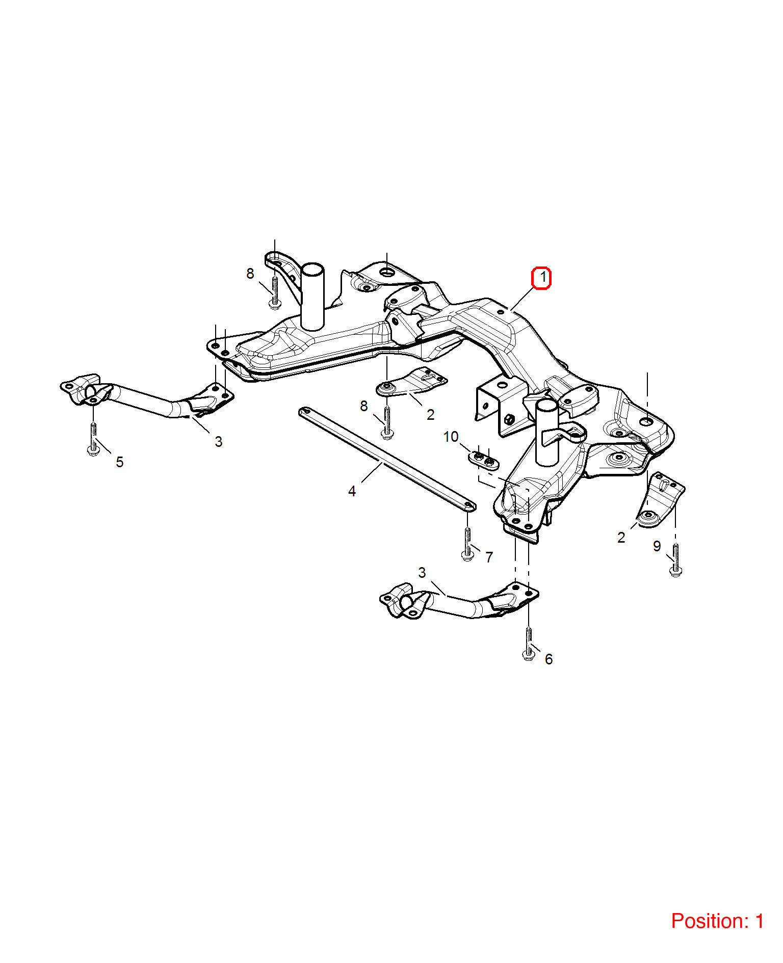 MG Front axle OEM 10190862 FOR MG350 MG5 10190862-MG_OEM