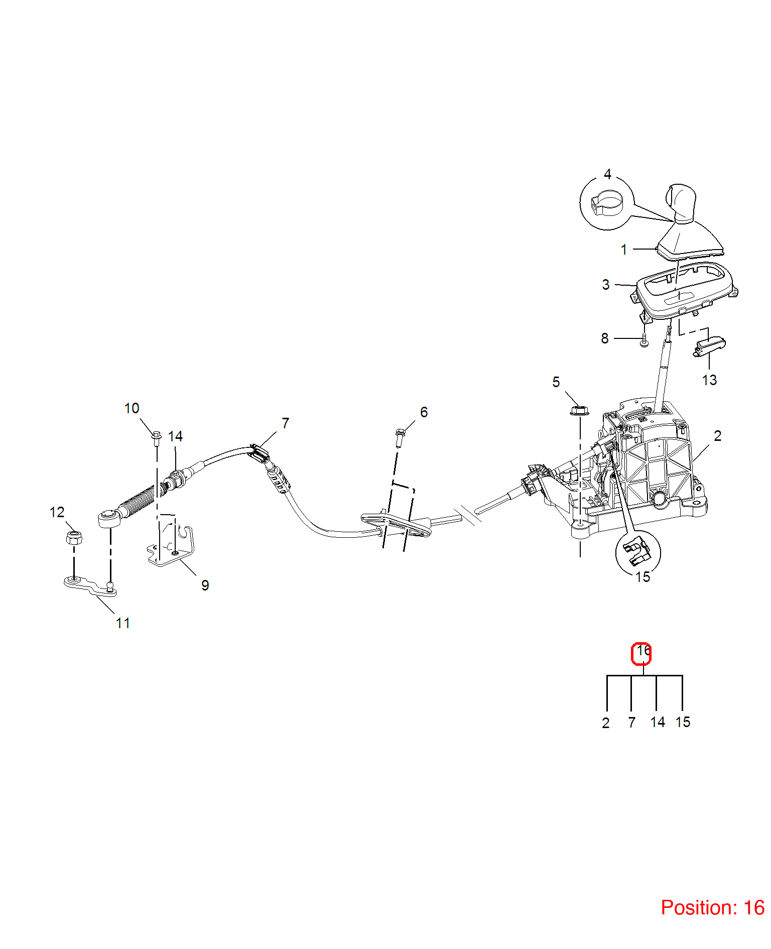 MG Shift lever assembly OEM 10190884 10190884-MG_OEM