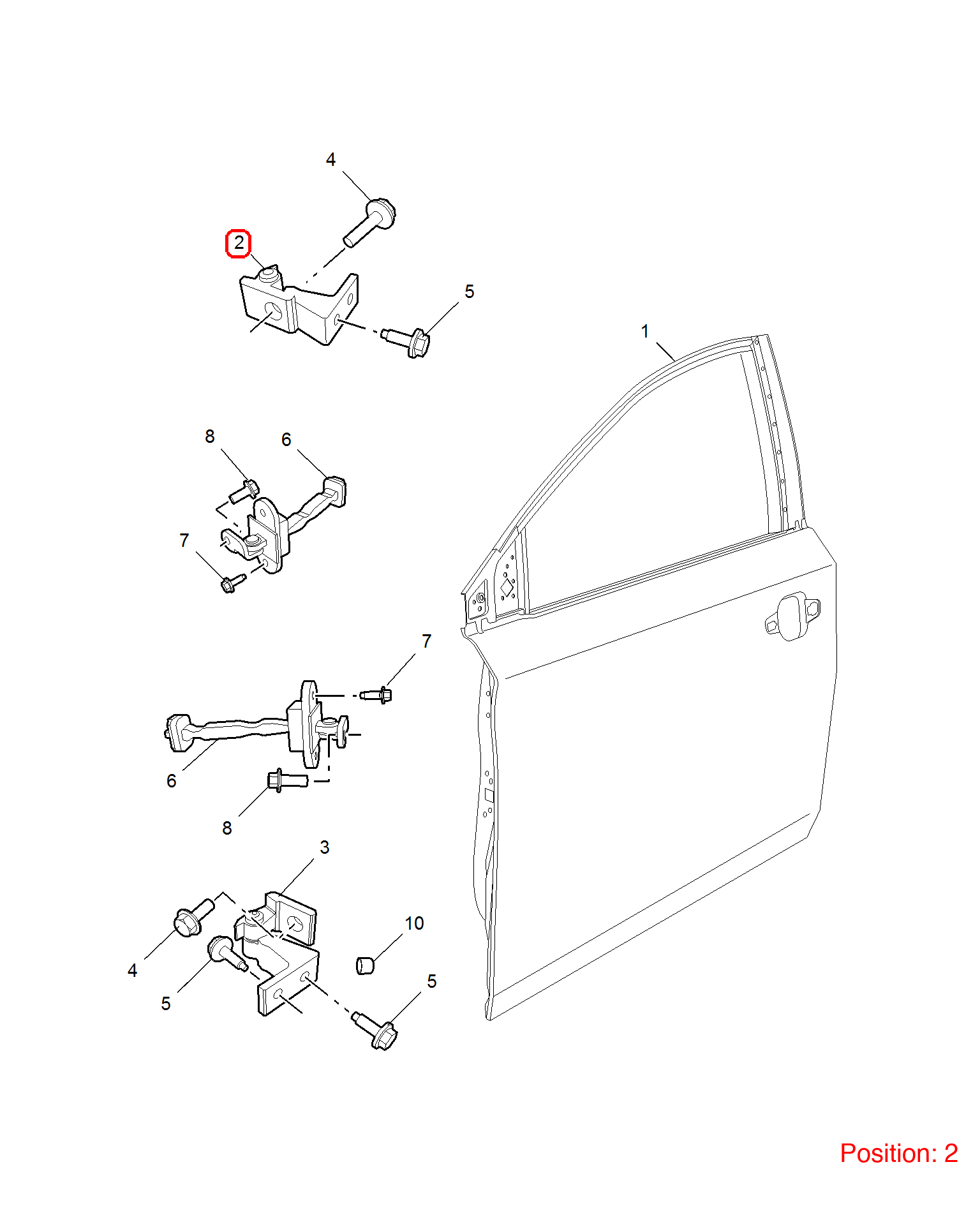 MG Door hinge OEM 10191421 FOR MG RX5 MG5 MG6 10191421-MG_OEM
