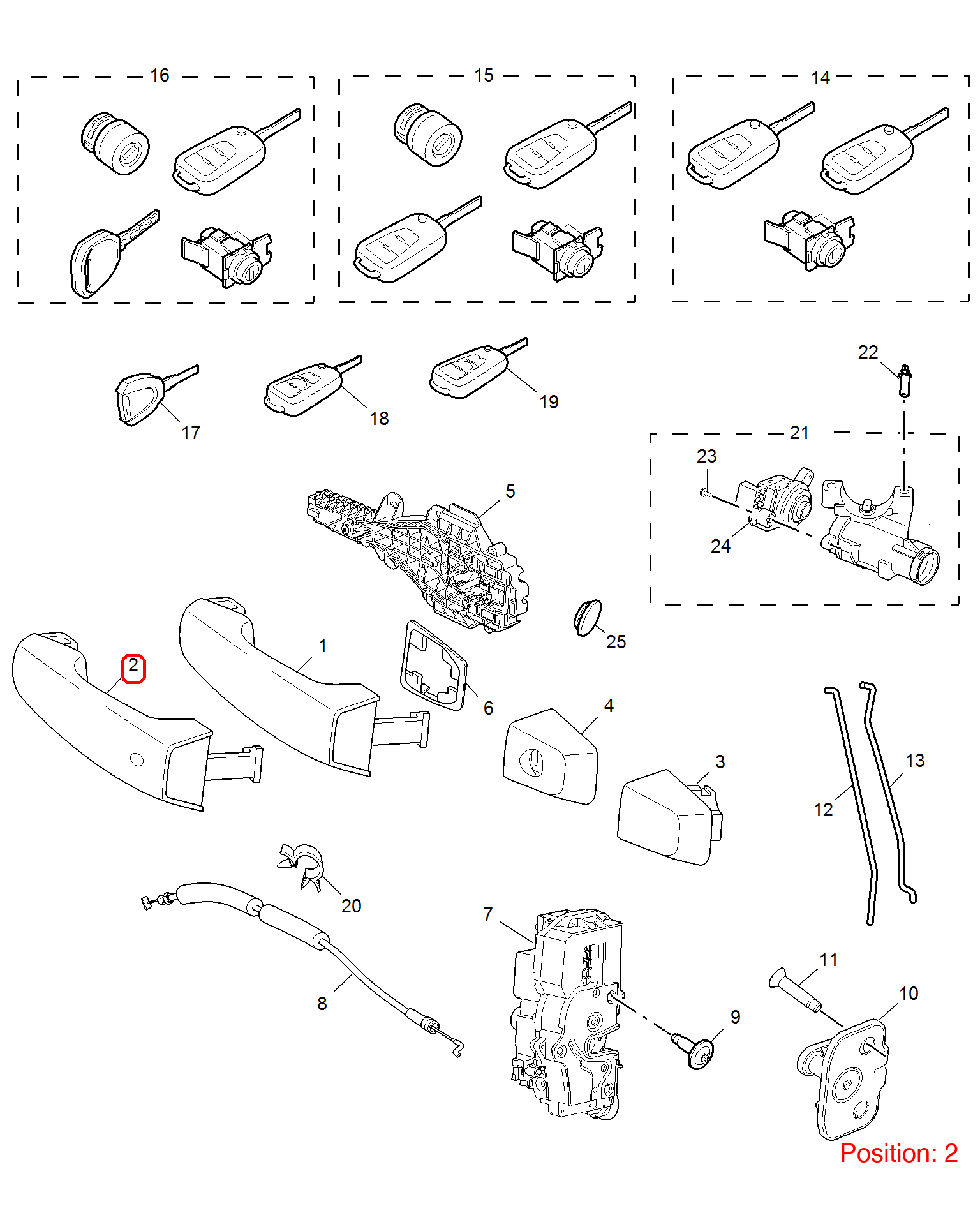 MG Door handle OEM 10191448 FOR MG 10191448-MG_OEM