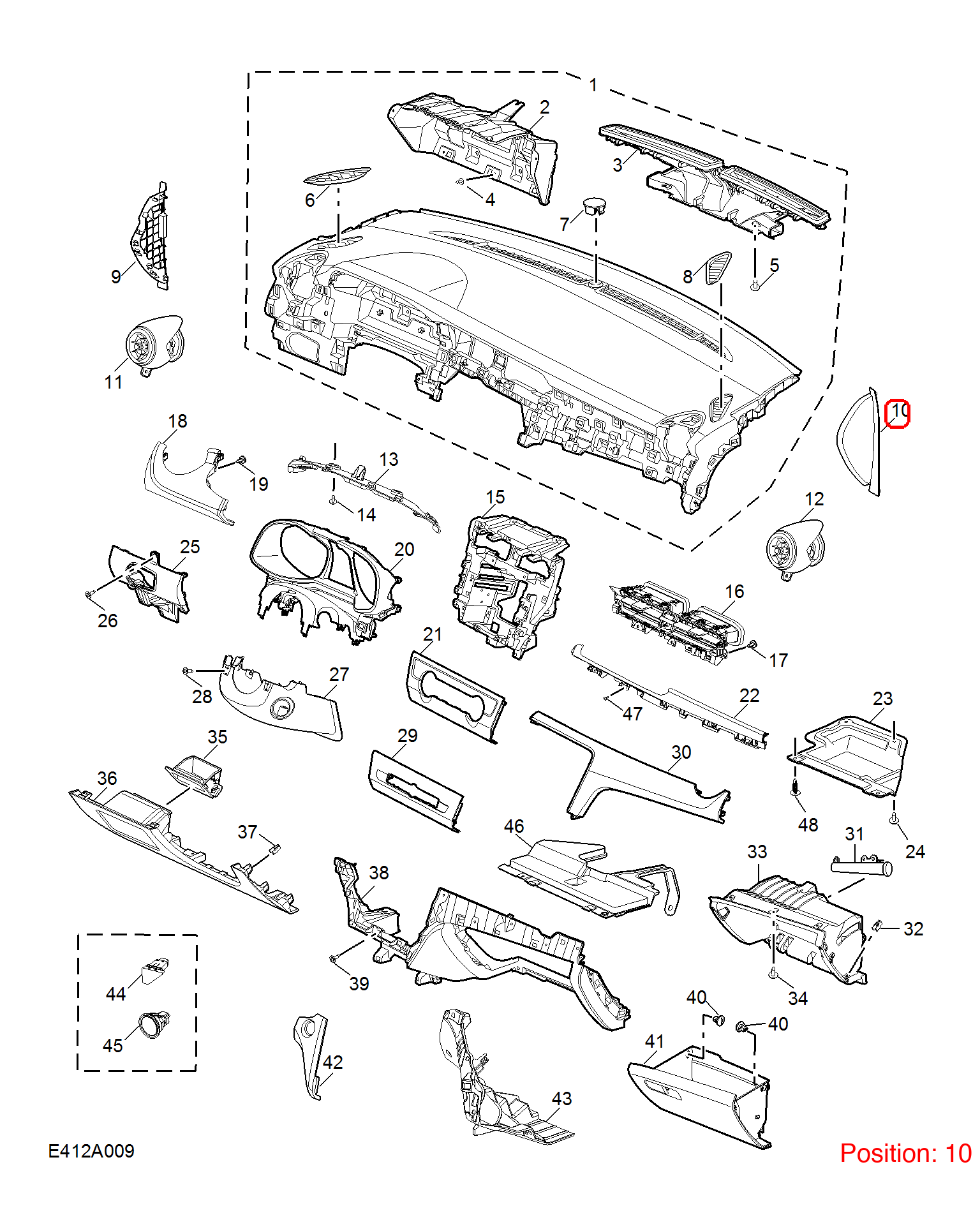 MG Trim cover OEM 10191992 FOR MG6 10191992-MG_OEM