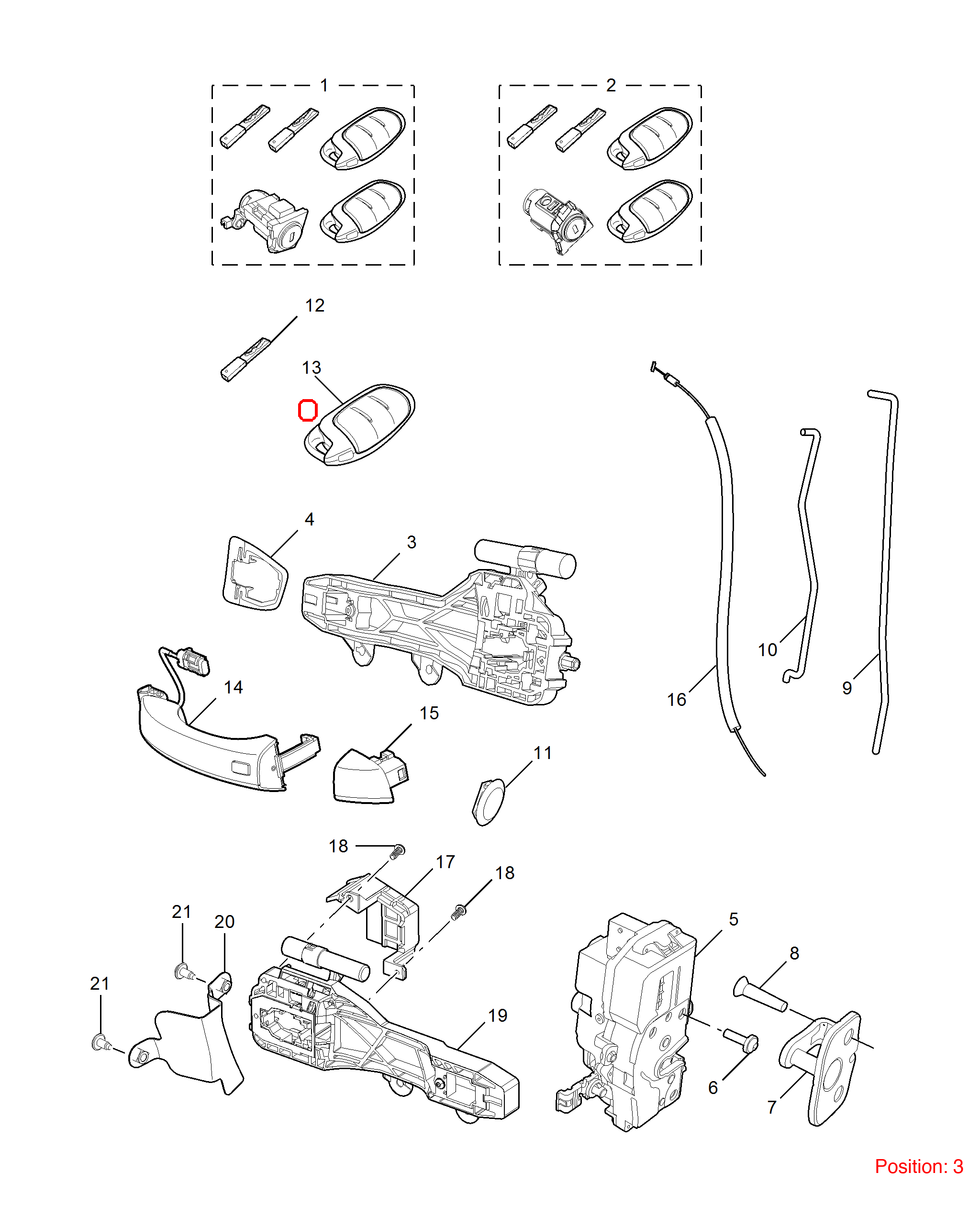 MG Outer door handle base OEM 10193085 FOR MG RX5 MG5 RX8 MG6 10193085-MG_OEM