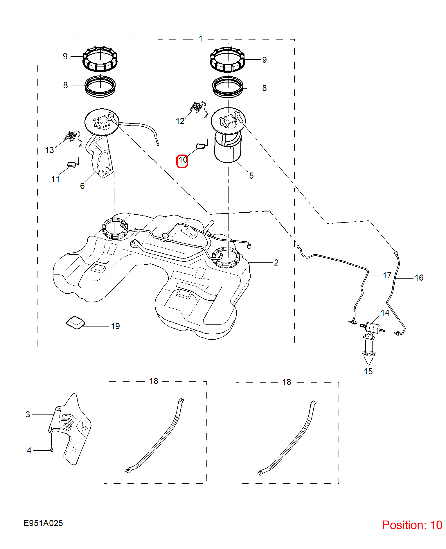 MG Fuel Level Sensor OEM 10193775 FOR MG 10193775-MG_OEM