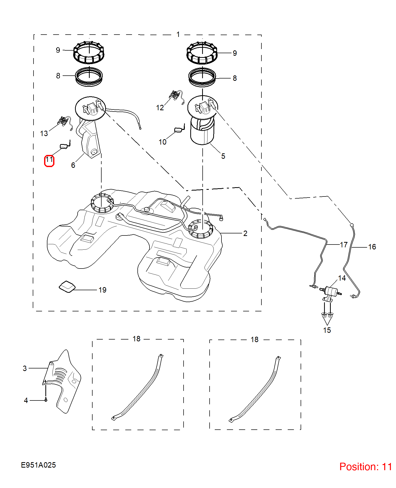 MG Fuel Level Sensor OEM 10193780 FOR MG 10193780-MG_OEM