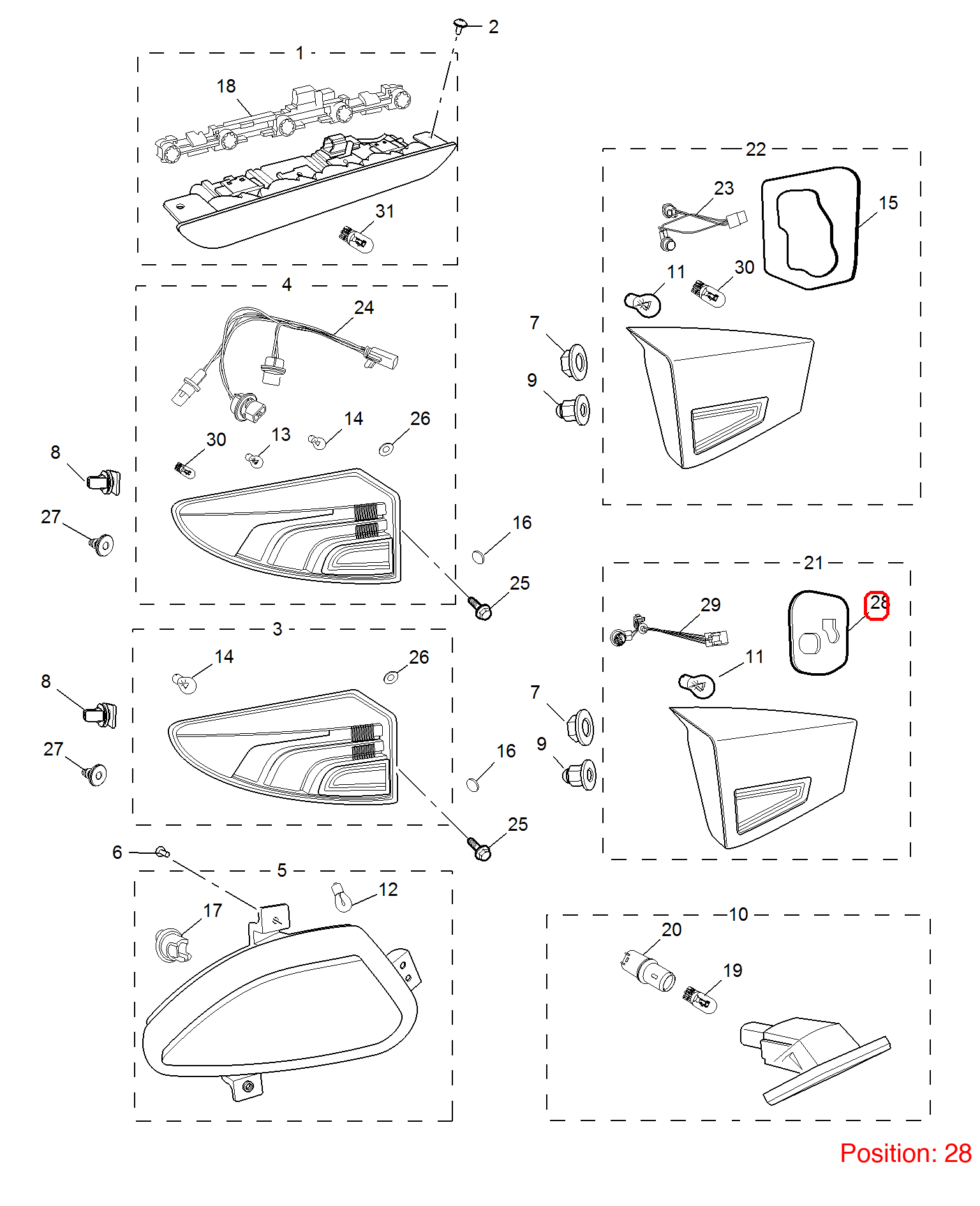 MG Rear taillight gasket OEM 10197441 FOR MG 10197441-MG_OEM