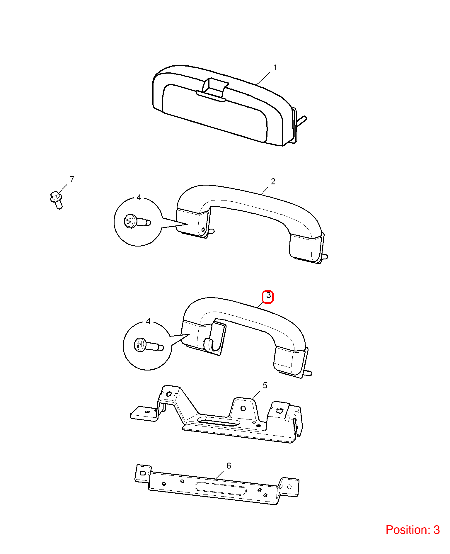 MG Roof handle OEM 10197709ESA FOR MG350 10197709ESA-MG_OEM