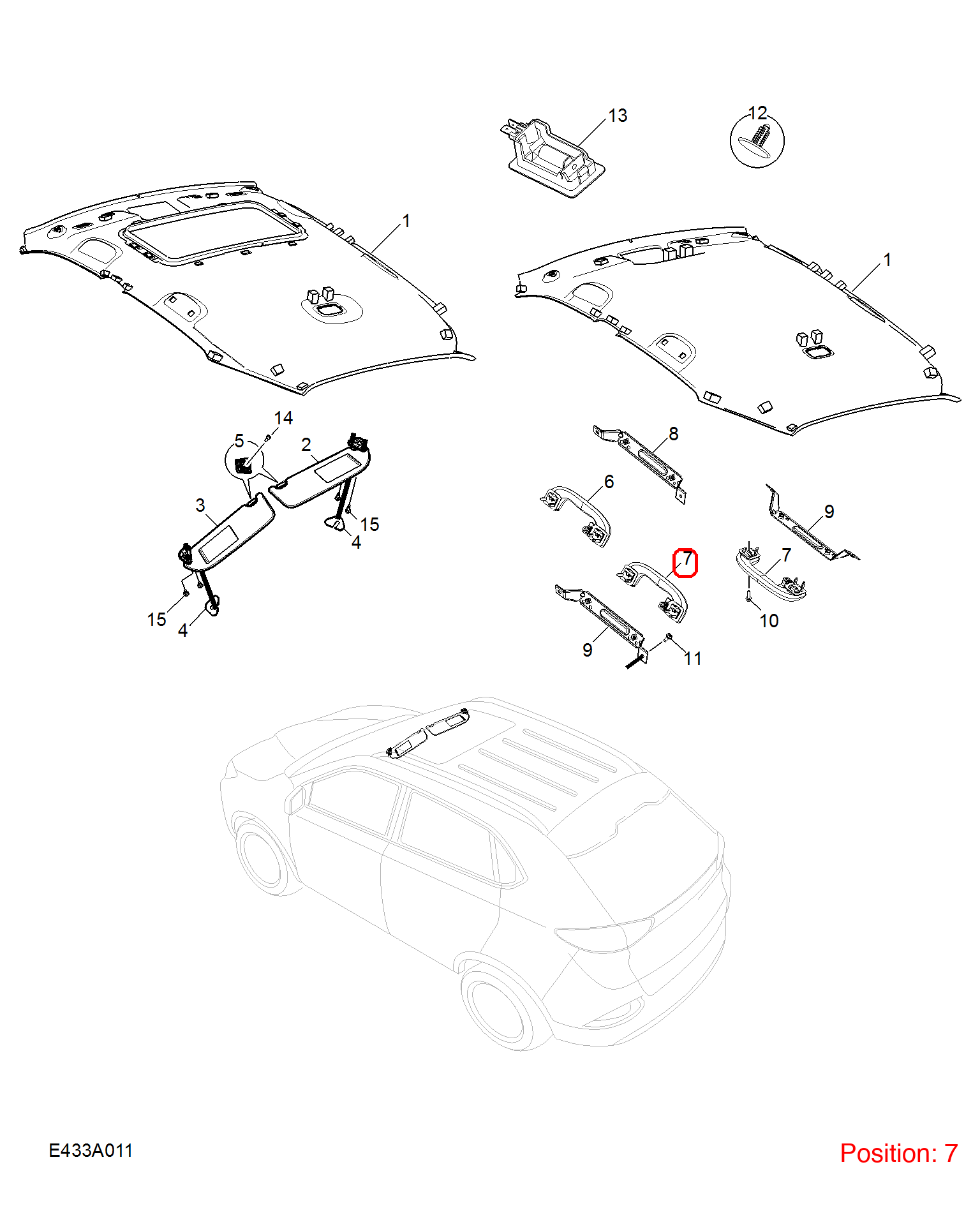 MG Roof handle OEM 10198052ASA FOR MG RX5 10198052ASA-MG_OEM