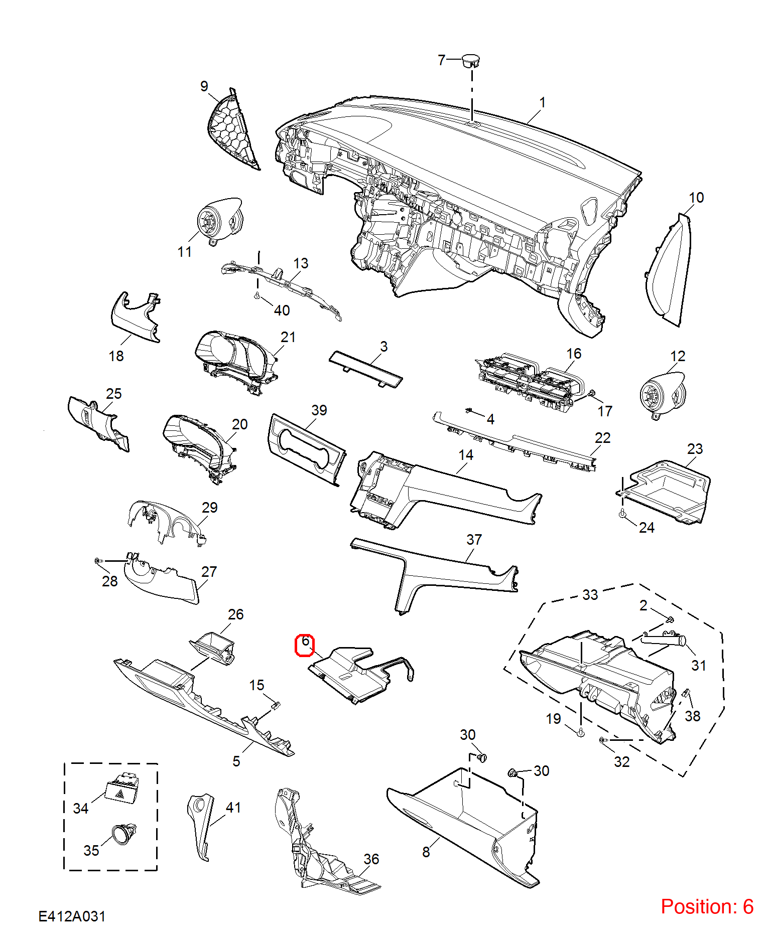 MG Instrument panel side trim OEM 10199323 FOR MG6 10199323-MG_OEM