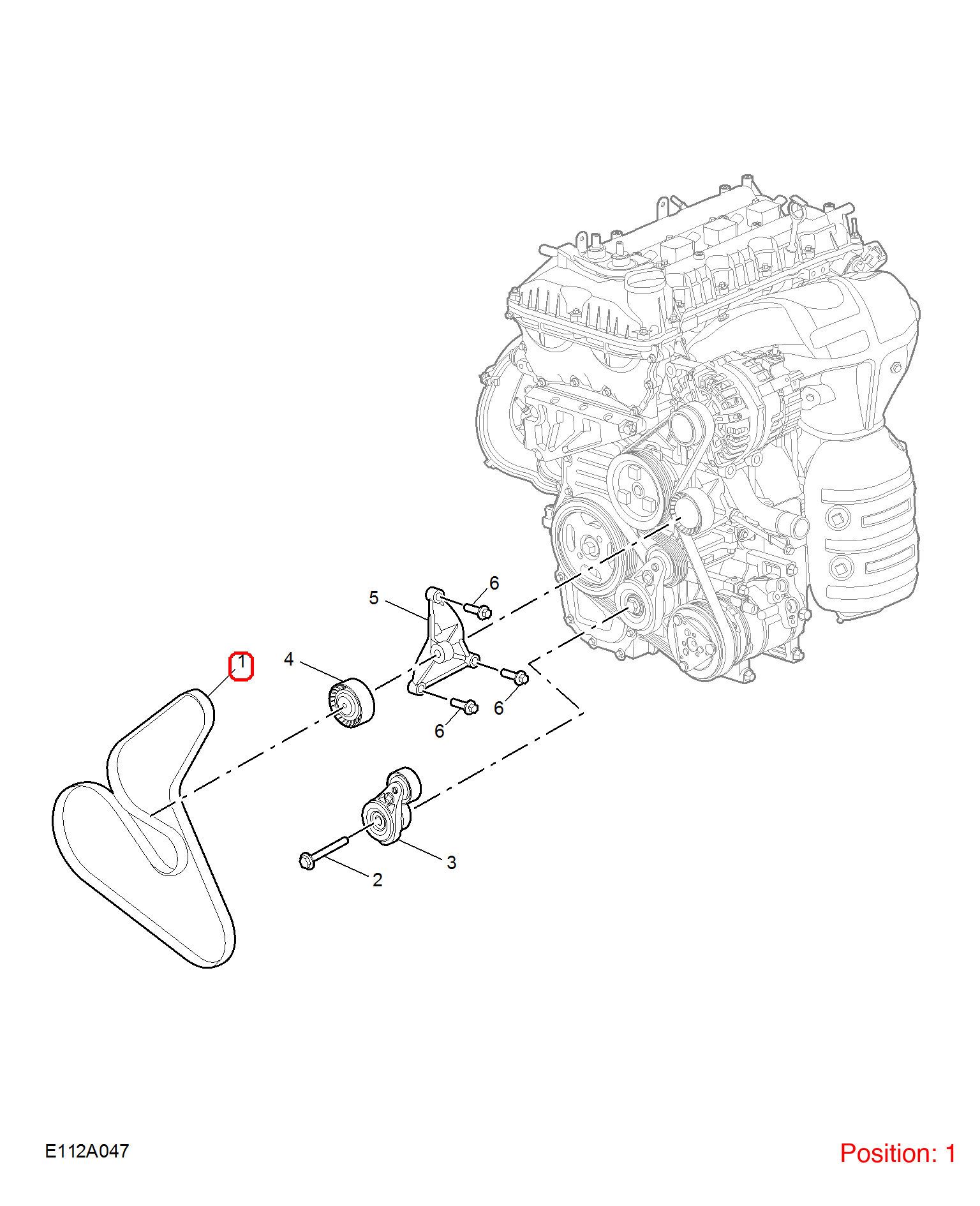 MG Engine belt OEM 10202623 FOR MG MG5 10202623-MG_OEM