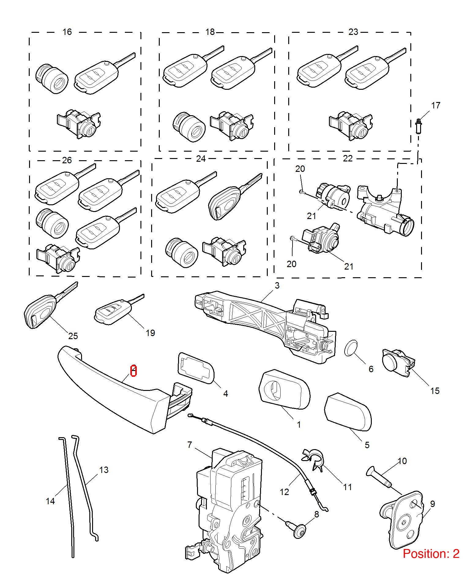 MG Door handle OEM 10203357 10203357-MG_OEM