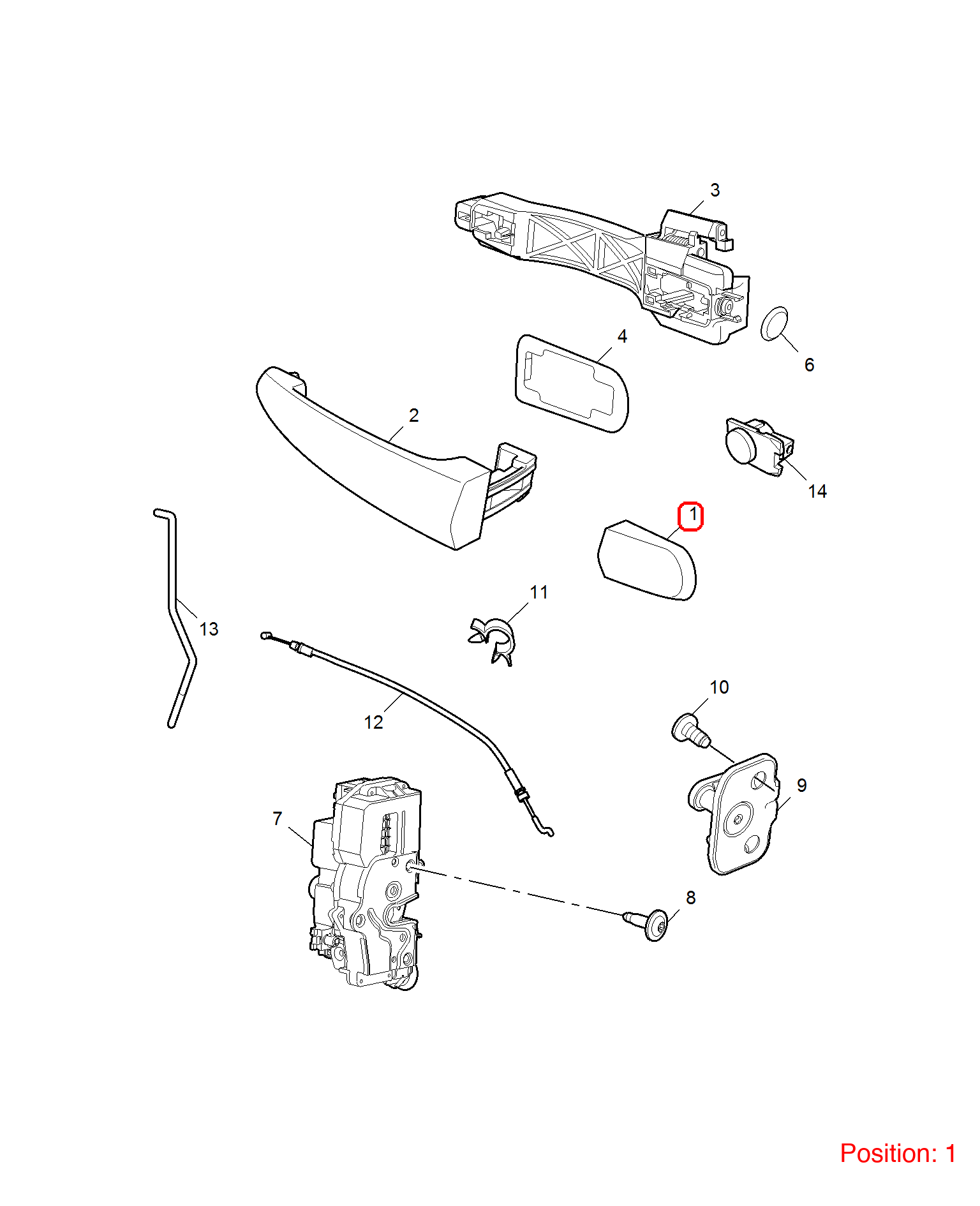 MG Outer door handle cover OEM 10203361 10203361-MG_OEM