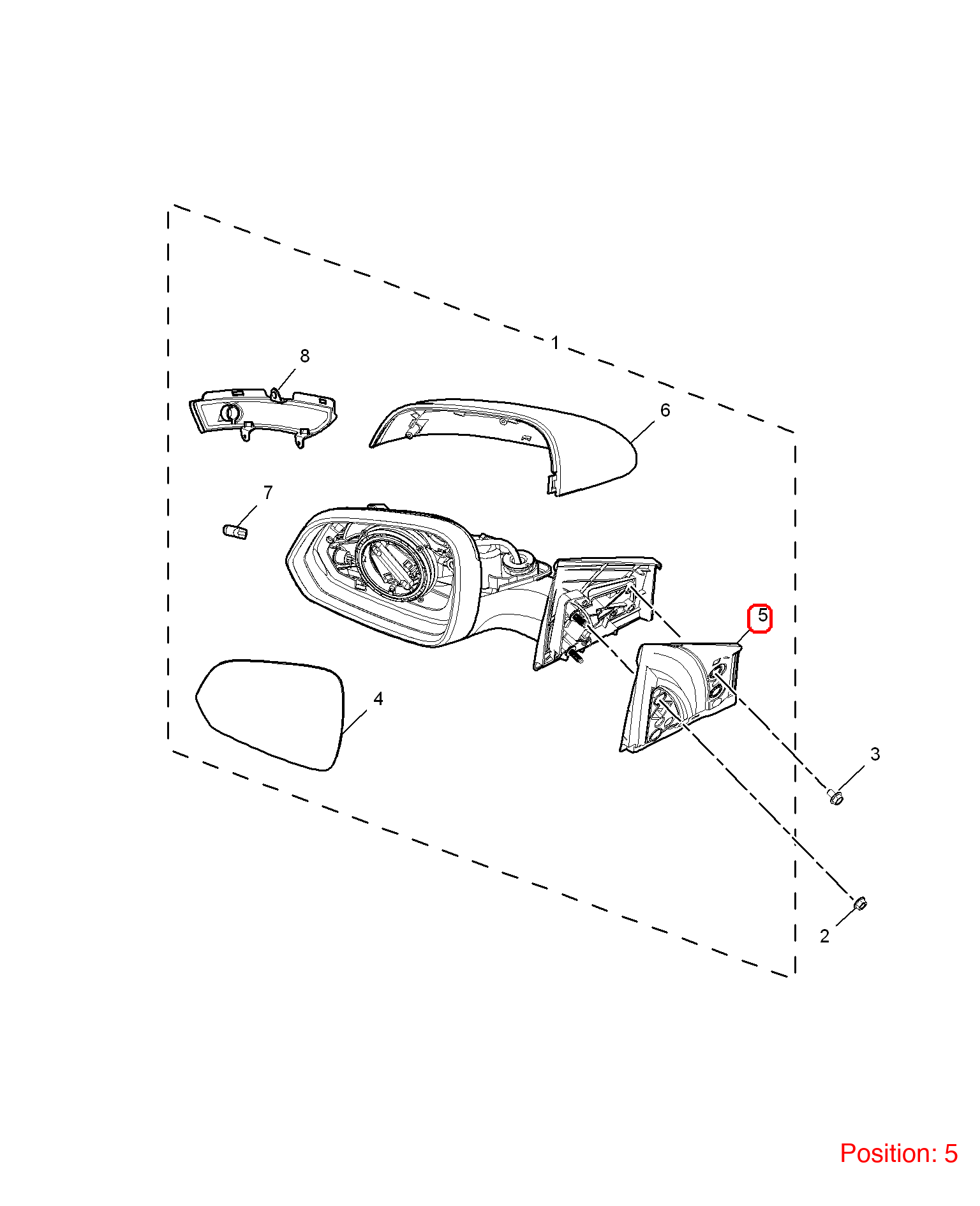MG Rearview mirror pad OEM 10205074 10205074-MG_OEM
