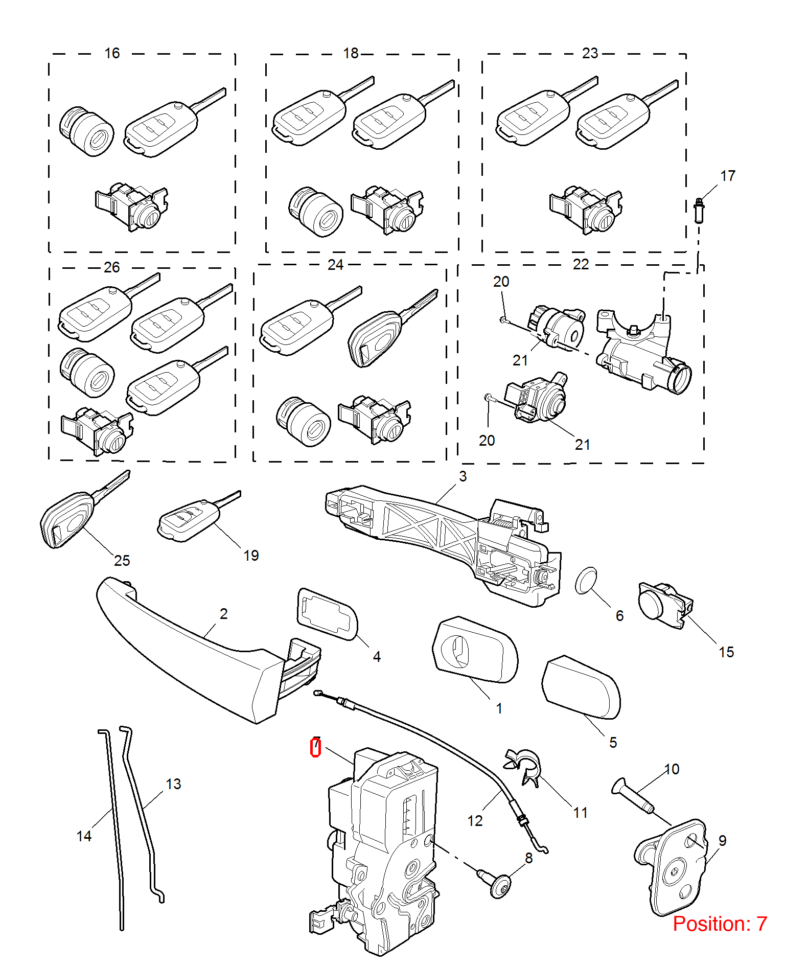 MG Door Lock OEM 10205277 10205277-MG_OEM