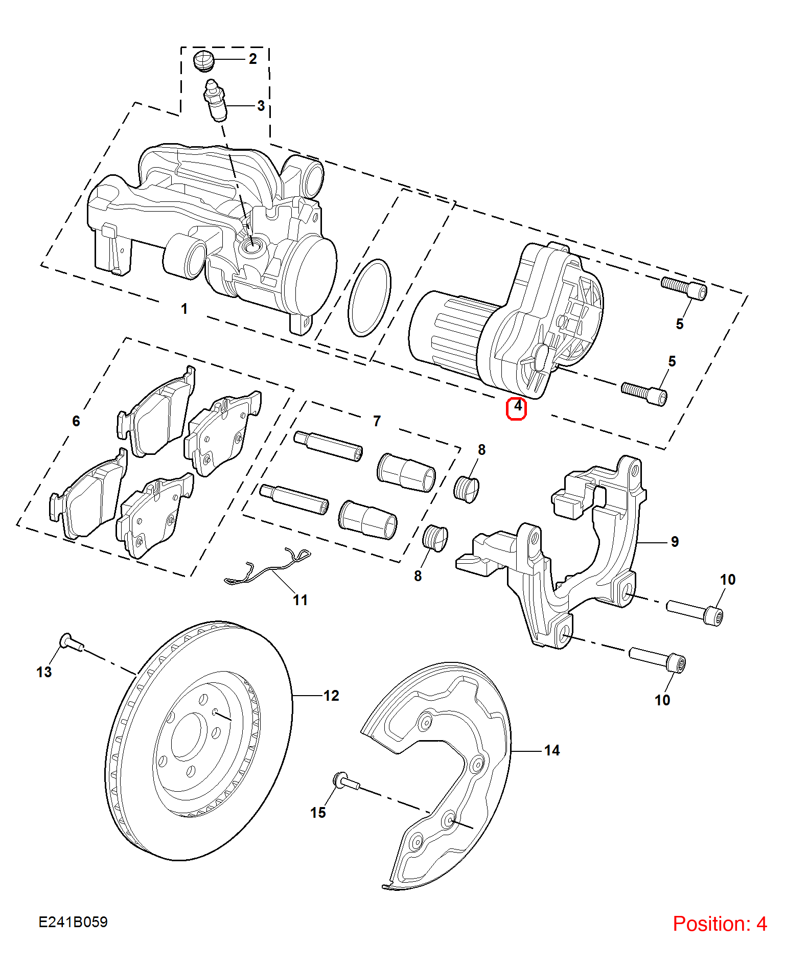 MG Rear brake master cylinder motor OEM 10208315 FOR MG5 MG MG6 10208315-MG_OEM
