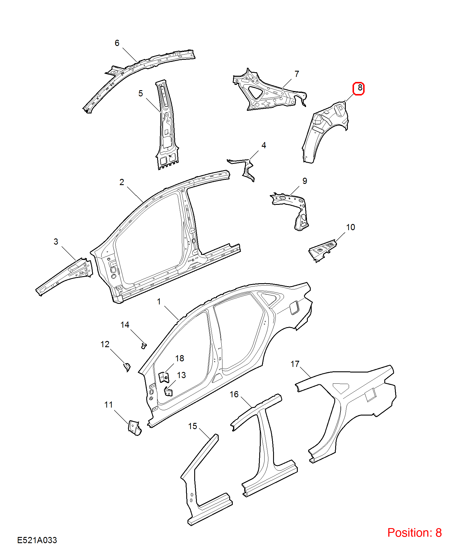 MG Fender Liner OEM 10208999SEPP FOR MG6 10208999SEPP-MG_OEM